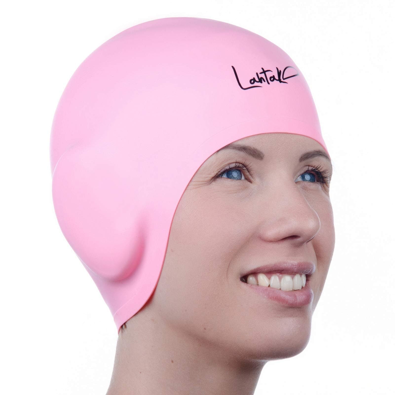 3D Silicone Swim Cap - Waterproof Ear Protection - Fits Long & Short Hair - Adult & Youth Sizes