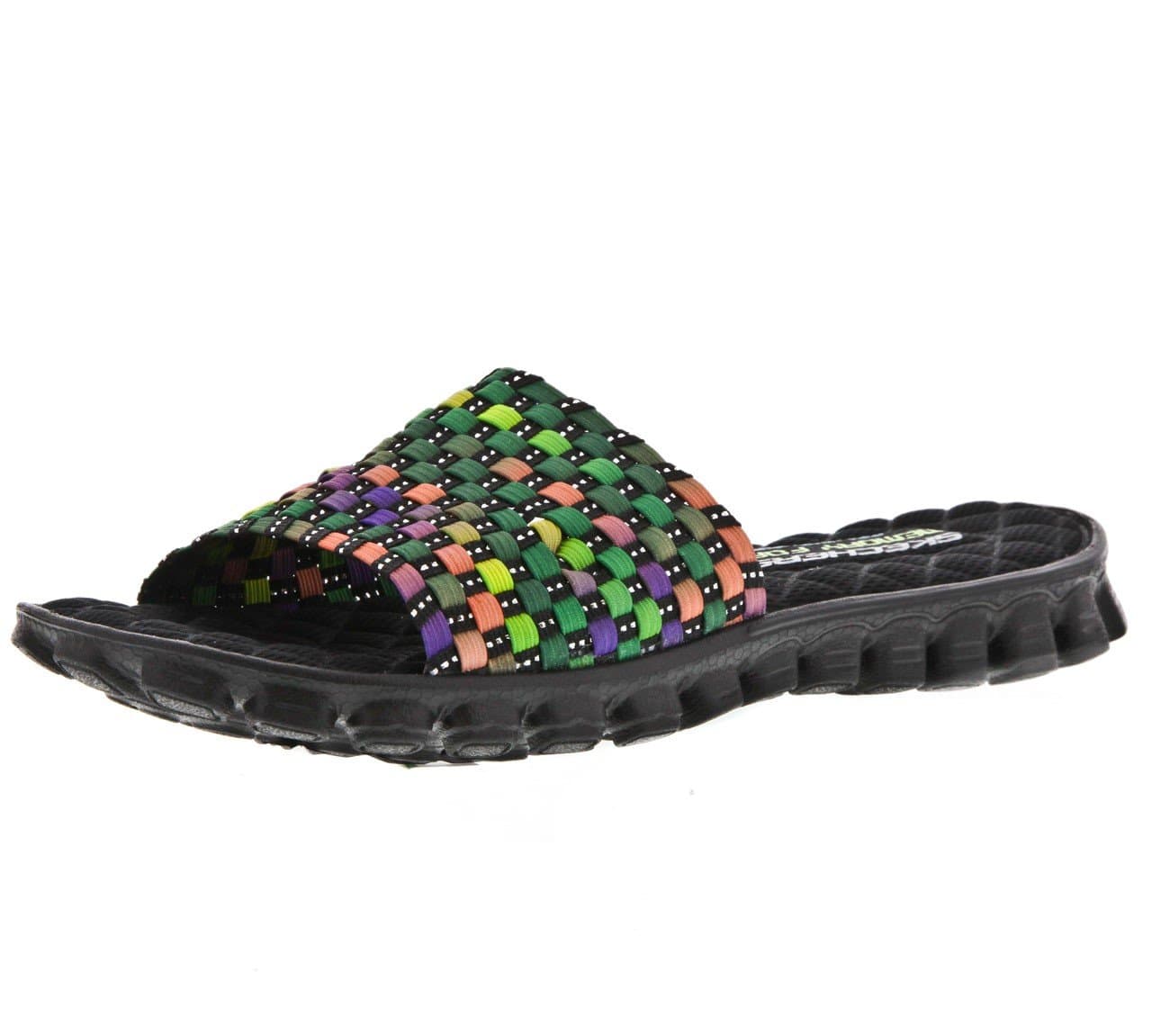 Skechers EZ Flex Cool Sand Piper Womens Sandals Black/Multi 9