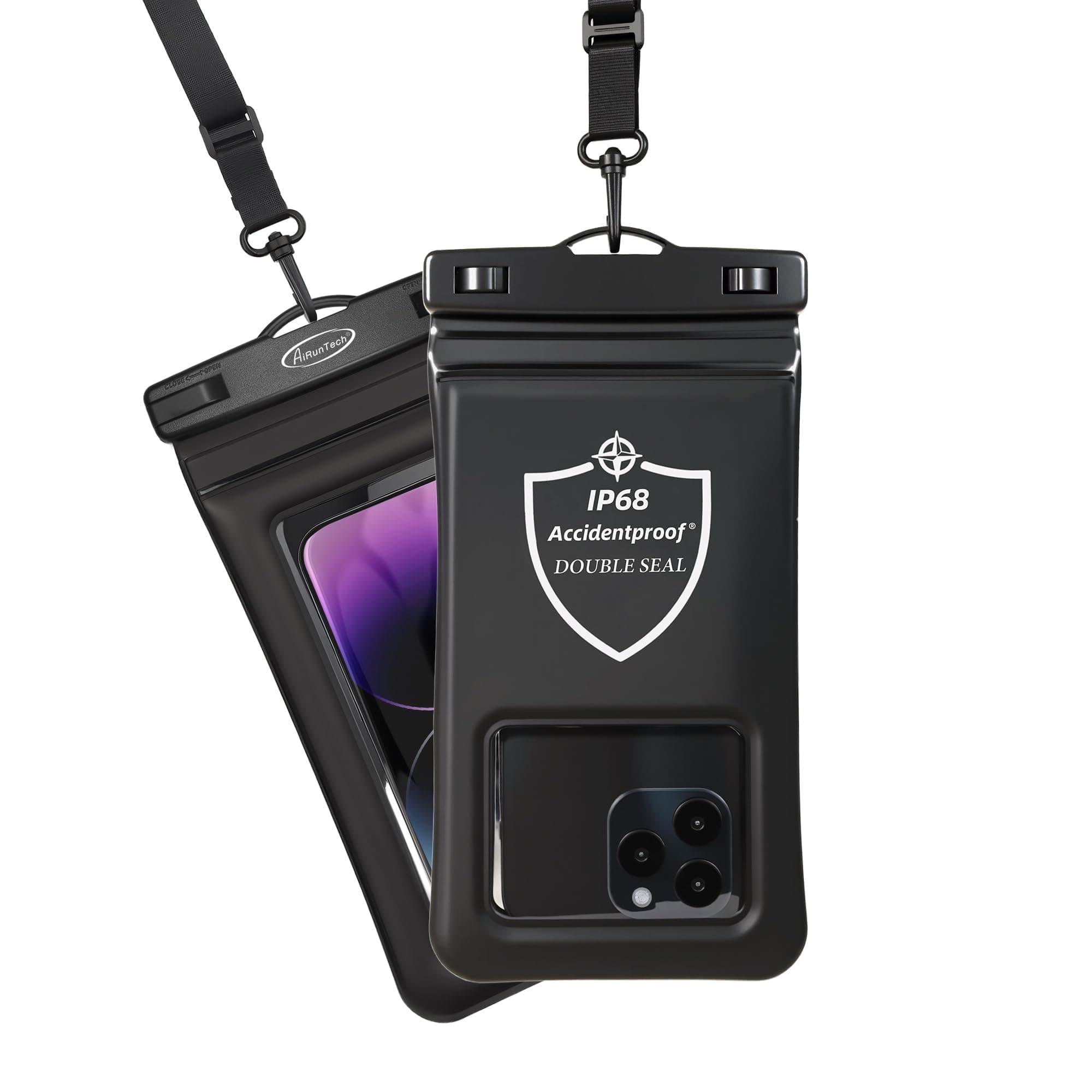 AiRunTech Floating Waterproof Phone Pouch,Double Seal Phone Case with Lanyard Protector for iPhone 17 16 15 14 13 12 Pro Max,Kayak Cellphone Bag Beach Cruise Ship Essentials Vacation Accessories