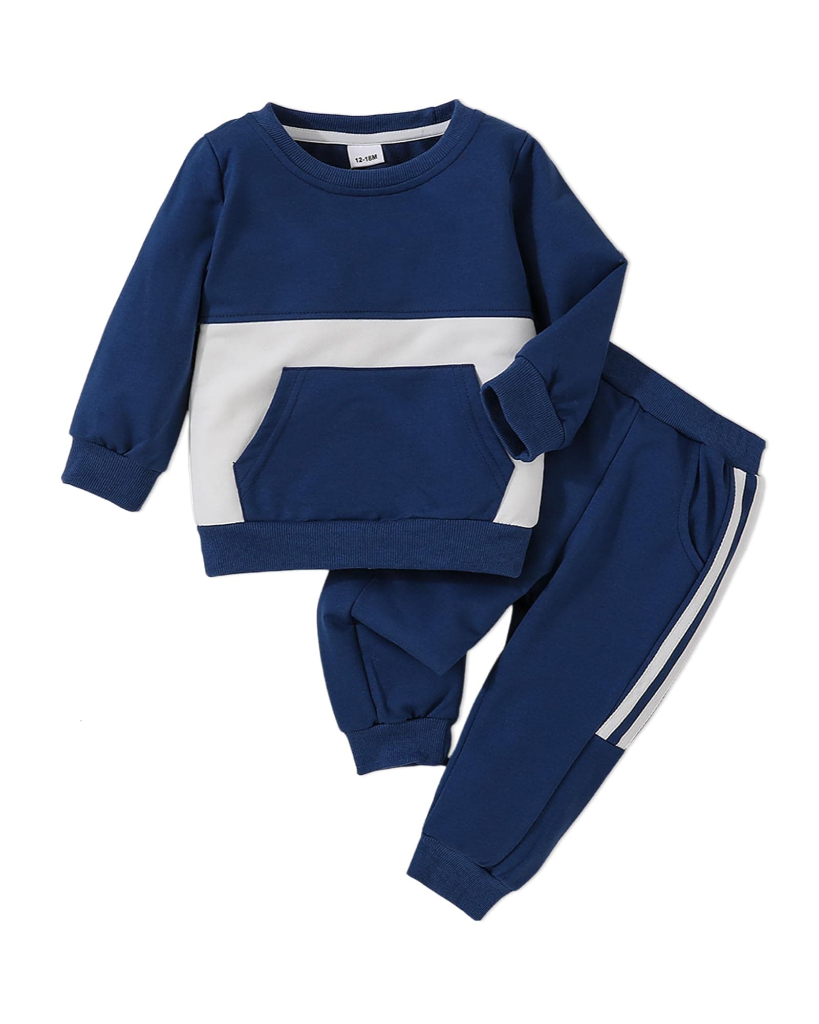 Toddler Baby Boy Clothes Fall Winter Outfit Infant Sweatshirts Pullover Sweatsuit Tops Long Pants Clothing Set