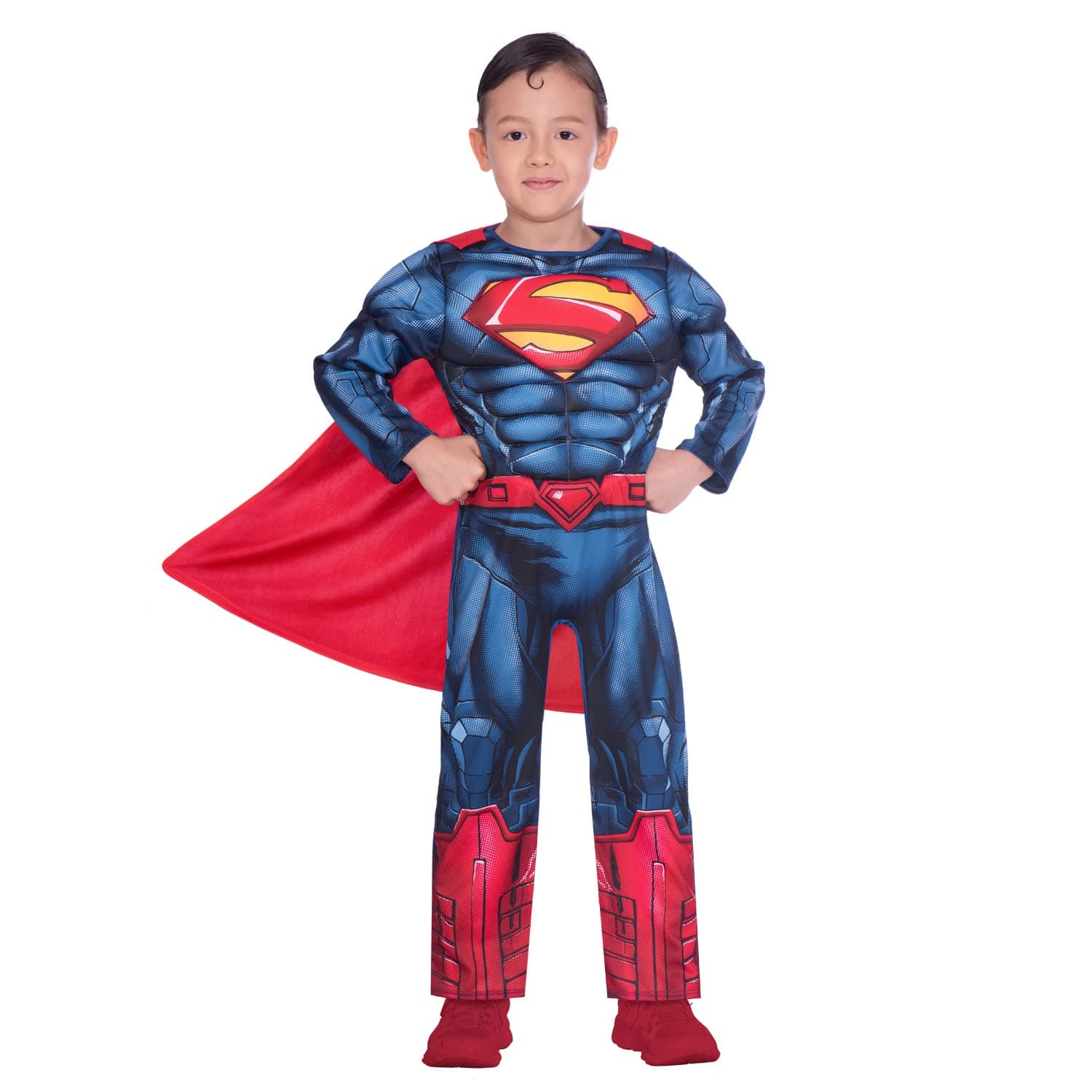 amscan Child Boys Officially Licensed Warner Bros DC Comics Classic Musclesuit Superman Fancy Dress Costume