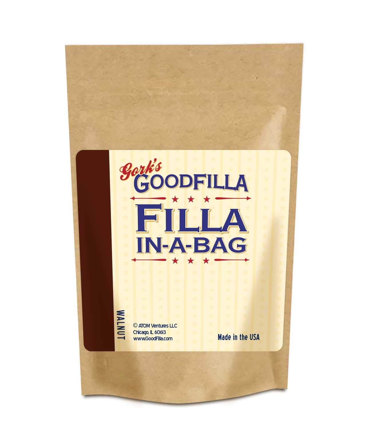 GoodFIlla Walnut, 12 oz, Wood and Grain Filler powder, Stainable, Paintable, Sandable, Versatile | Zero Waste