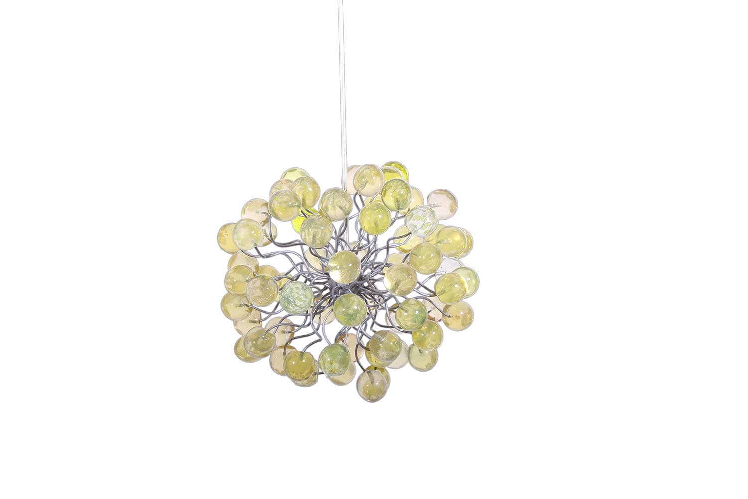 Retro Lime Green Bubble lightshade - Handmade Chandelier - Ceiling Light Fixture - Hall, Living Room, Cafe, Transitional Space Lighting and Children's Bedroom Lighting.