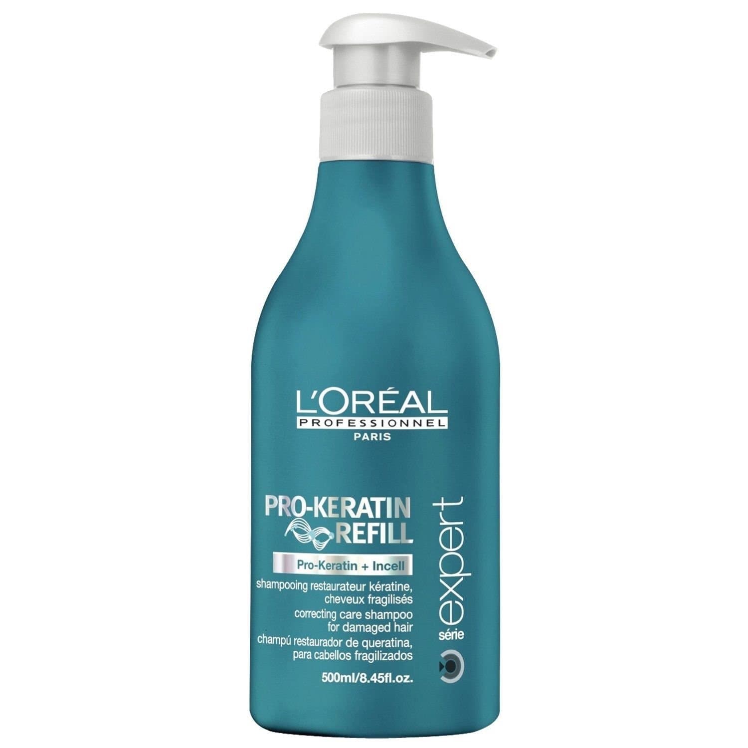 All Hair Types Loreal Pro-Keratin Refill Shampoo for Damaged & Weakened Hair 16.9 Oz