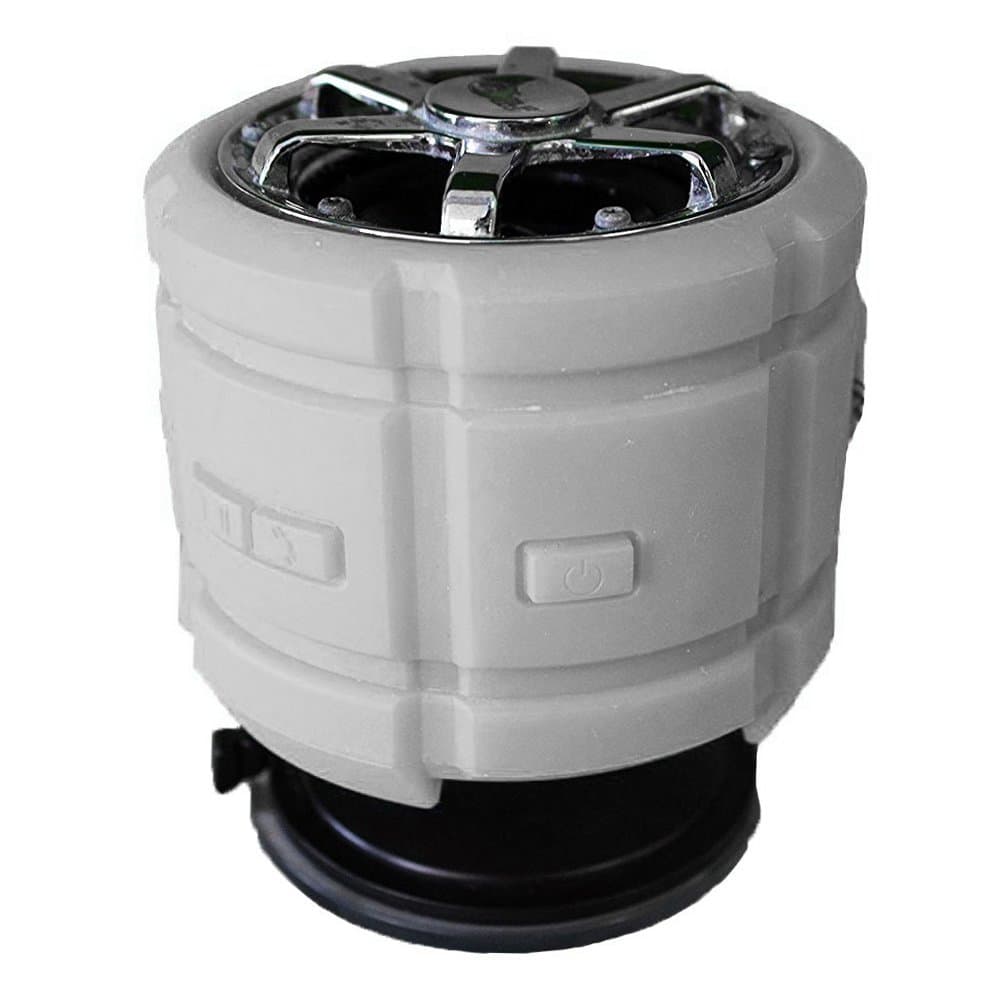 Bluetooth Water Resistant 5W Speaker. Loud Base and Crisp Clear Sound w Less Than 2% Distortion. Convenient Size and Suction Mount are Perfect on Stand Up Paddle Boards. Hands Free Calling