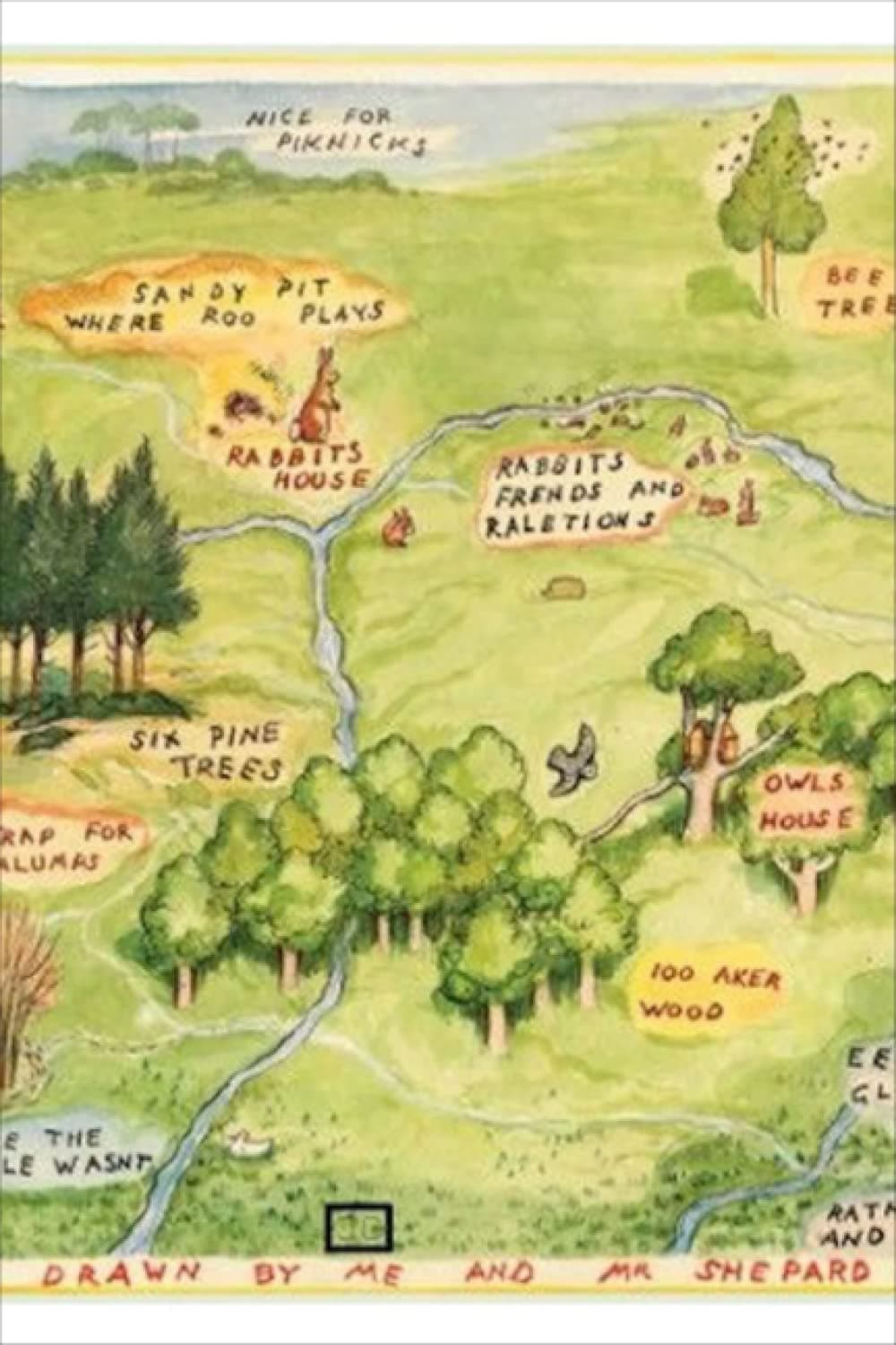 Composition Notebook: Hundred Acre Woods Map Wide Ruled, 6x9, 100 Pages | Best gift for kids, boys, girls, school and fans (Composition Notebooks)