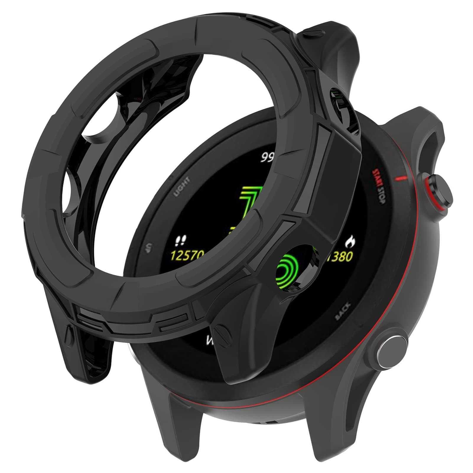 Compatible with Garmin Forerunner 255S Protective Case Cover, Smartwatch TPU Protective Case Cover Shell Protector Coverage