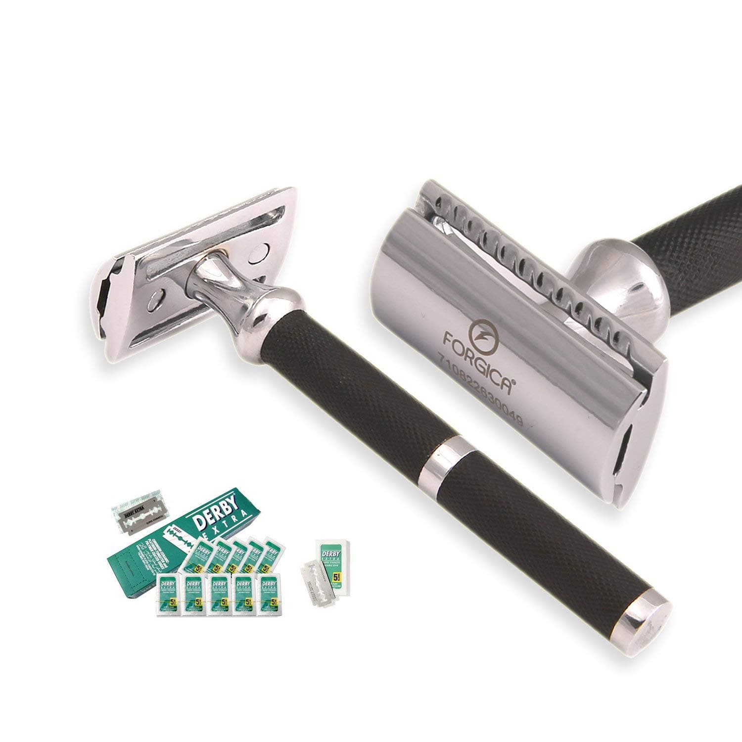 Safety Razor Double Edge Black Forgica® Professional Derby 40 Double Edge Blades