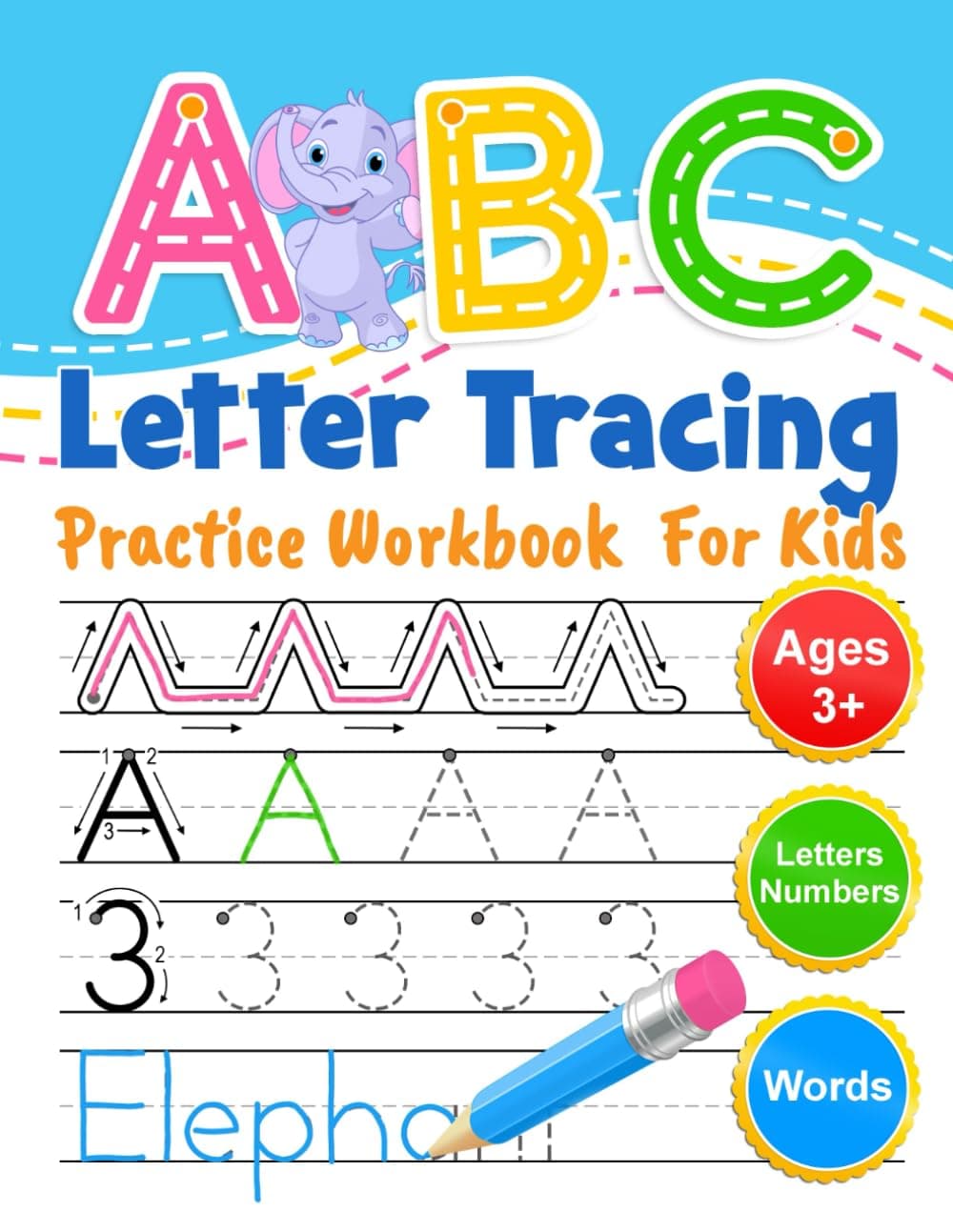 ABC Letter Tracing Practice Workbook for Kids: Learning To Write Alphabet, Numbers and Line Tracing. Handwriting Activity Book For Preschoolers, Kindergartens.