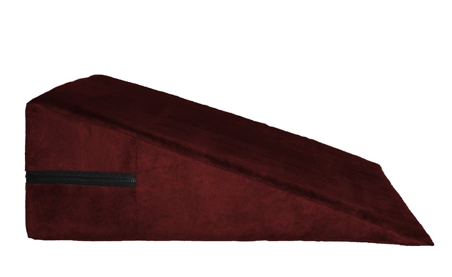 Moonrest Luxury Bed Wedge Pillow - Microsuede - Made in USA (12"H x 24"L x 24", Burgundy)