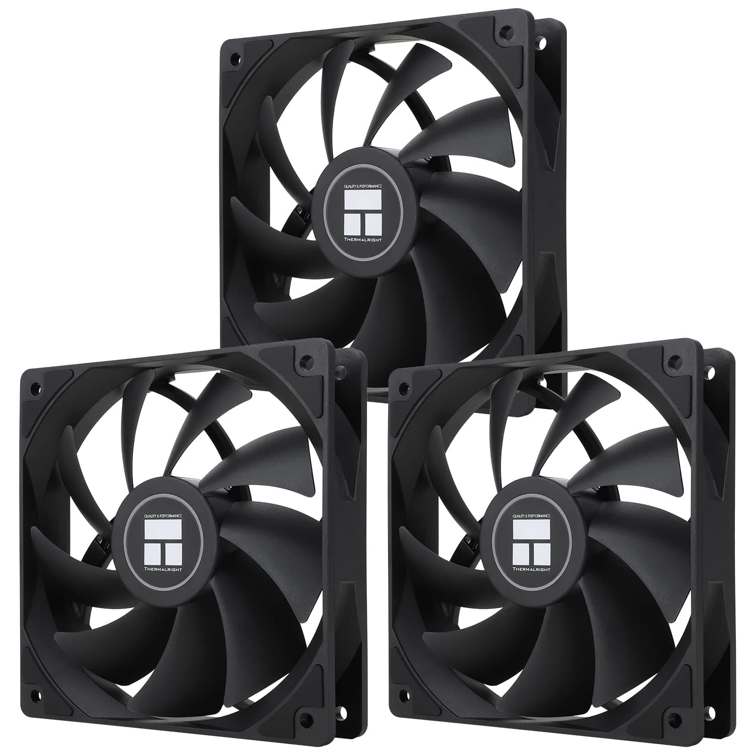Thermalright TL-C12C X3 CPU Fan 120mm Case Cooler Fan, 4pin PWM Silent Computer Fan with S-FDB Bearing Included, up to 1550RPM Cooling (3 Quantities)