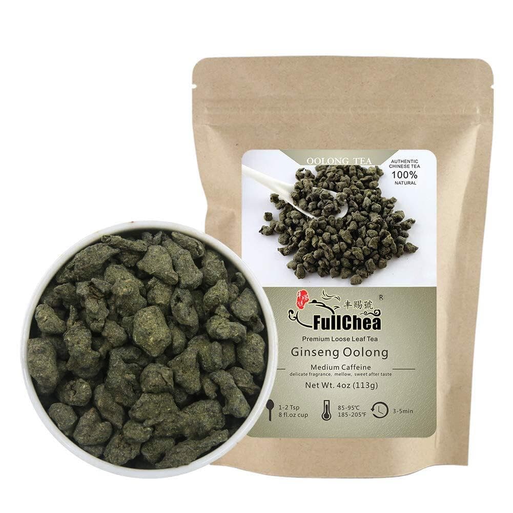 FullChea - Ginseng Oolong Tea - Oolong Tea Loose Leaf - Imperial Ginseng Tea - Natural Ren Shen with Unique Aroma and Taste 4oz / 113g