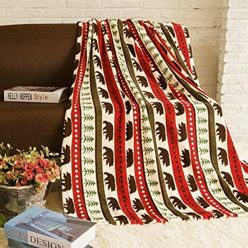 COSMOZ Fleece Blanket/Sofa Throw Animal Theme - Large Fluffy Bedspread 150x200 cm