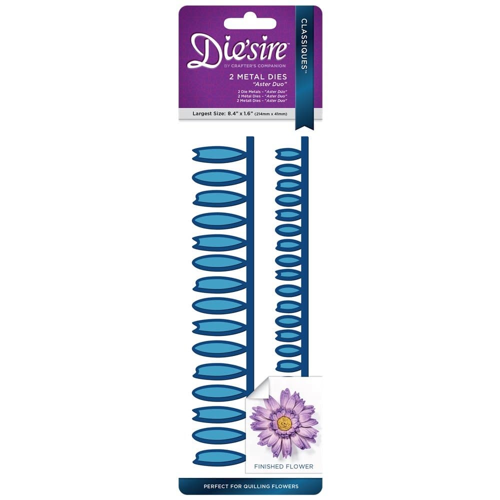 Die'sire Classiques Paper Crafting 3D Quilling Flower Die - Aster Duo