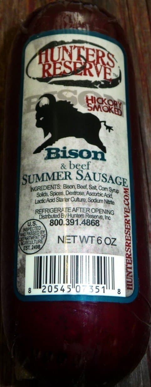Hunters Reserve Bison Summer Sausage 6 Oz (Pack of 3)