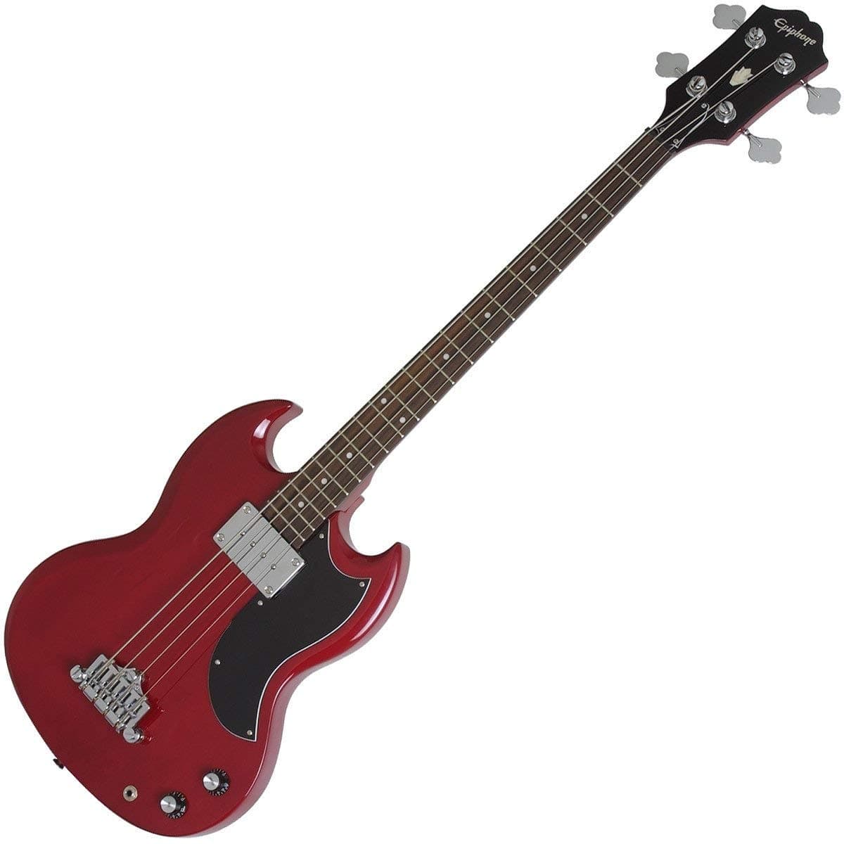 Epiphone EB-0 Electric Bass Guitar, Cherry Red Finish, Mahogany Body and Neck, SG shape