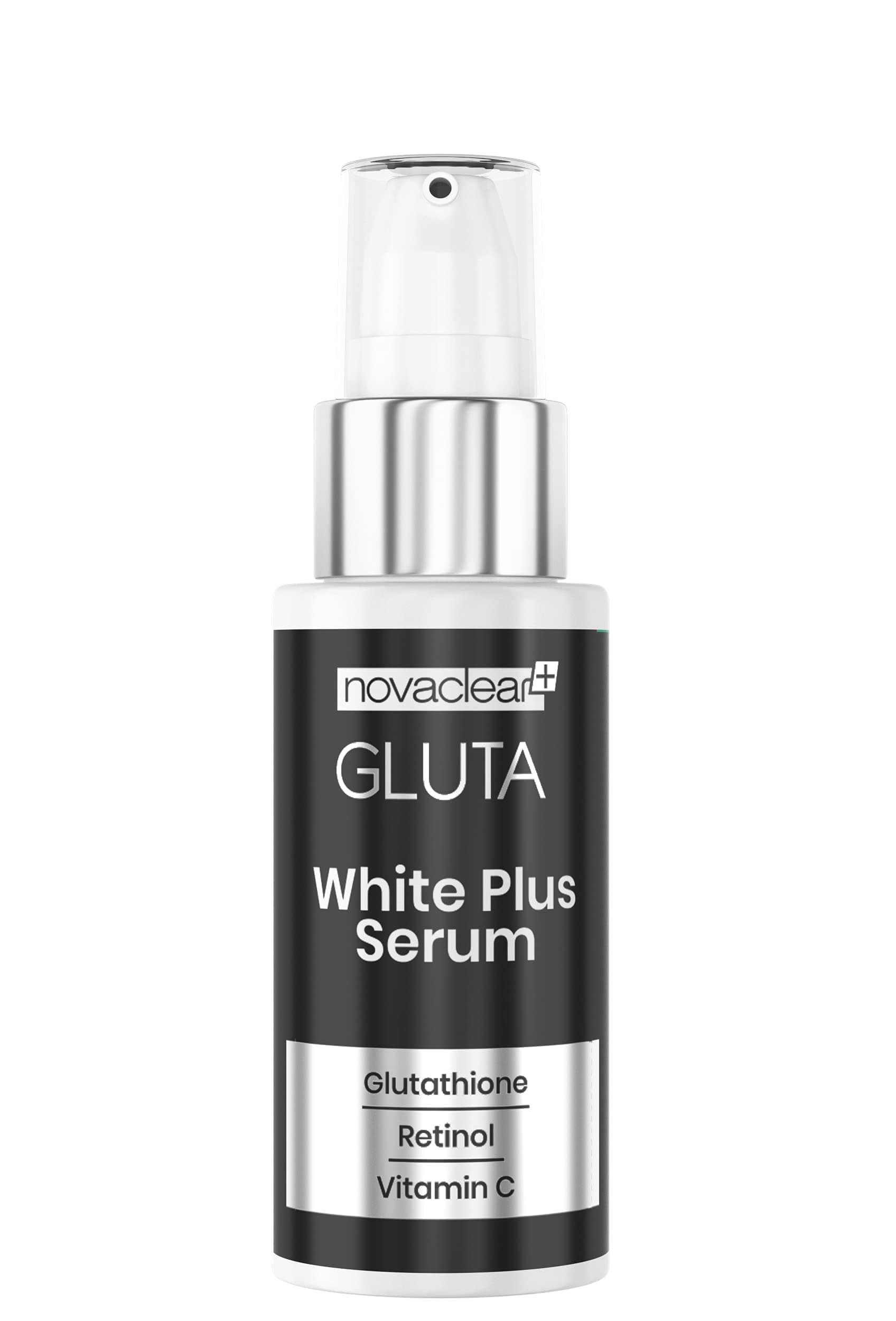 Gluta White Plus Serum with Glutathione, Retinol and Vitamin C, for Skin Brightening/Reduce Wrinkle/Flawless Skin/Daily Care/Soft Skin/Natural Glow strong skin lightening properties.