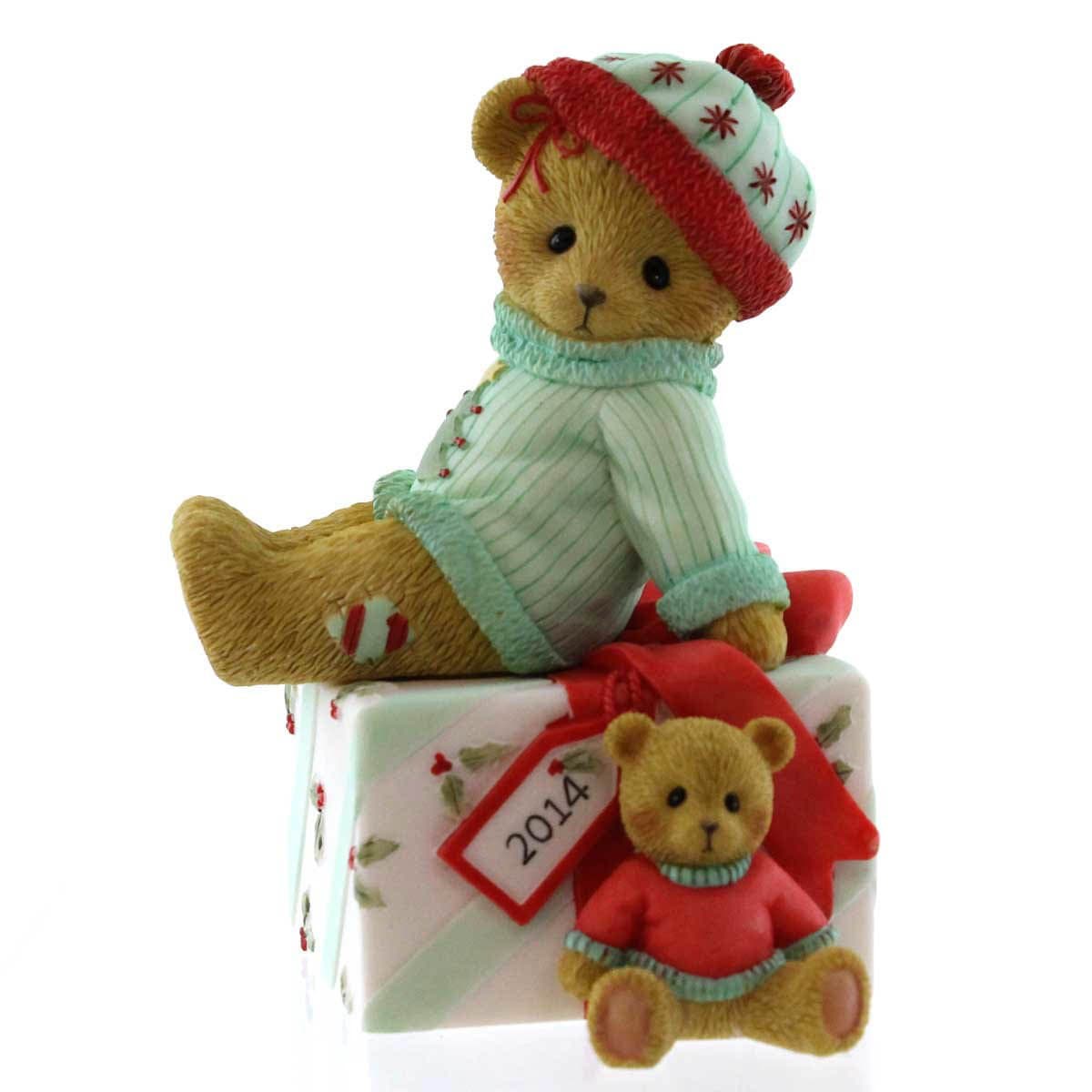 Cherished Teddies DEBBI Polyresin Teddy Bear Dated 2014 Christmas 4040458