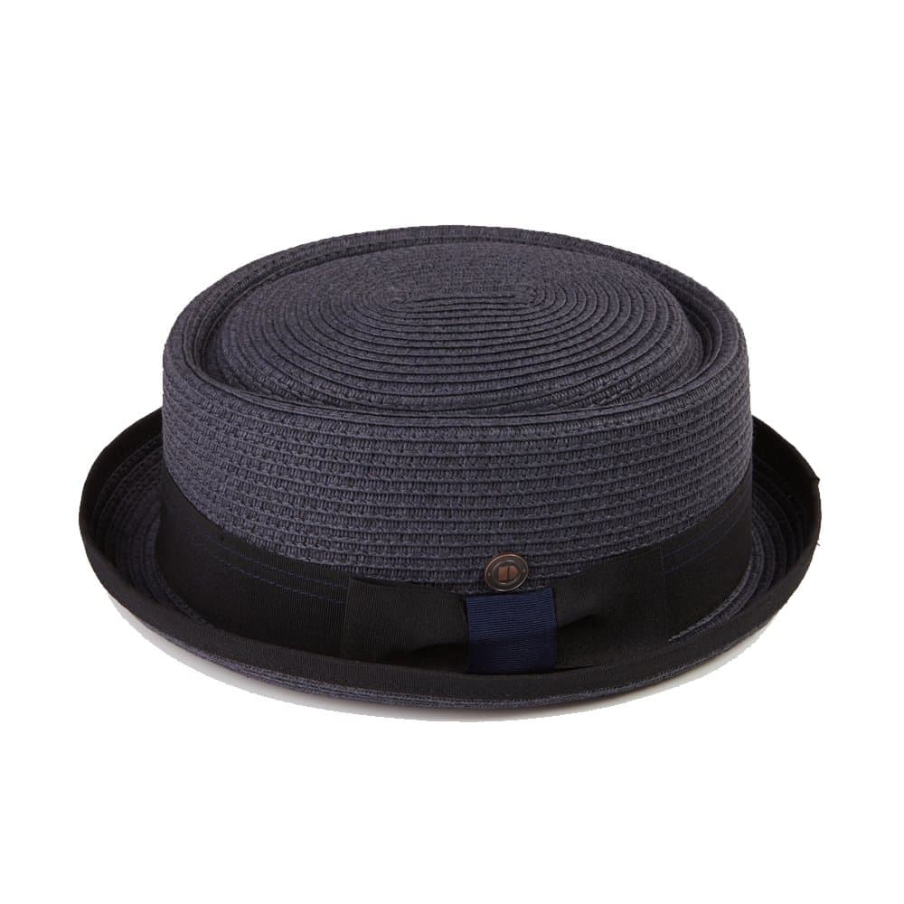 DASMARCA Mens Summer Paper Straw Telescope Crown Retro Porkpie Hat
