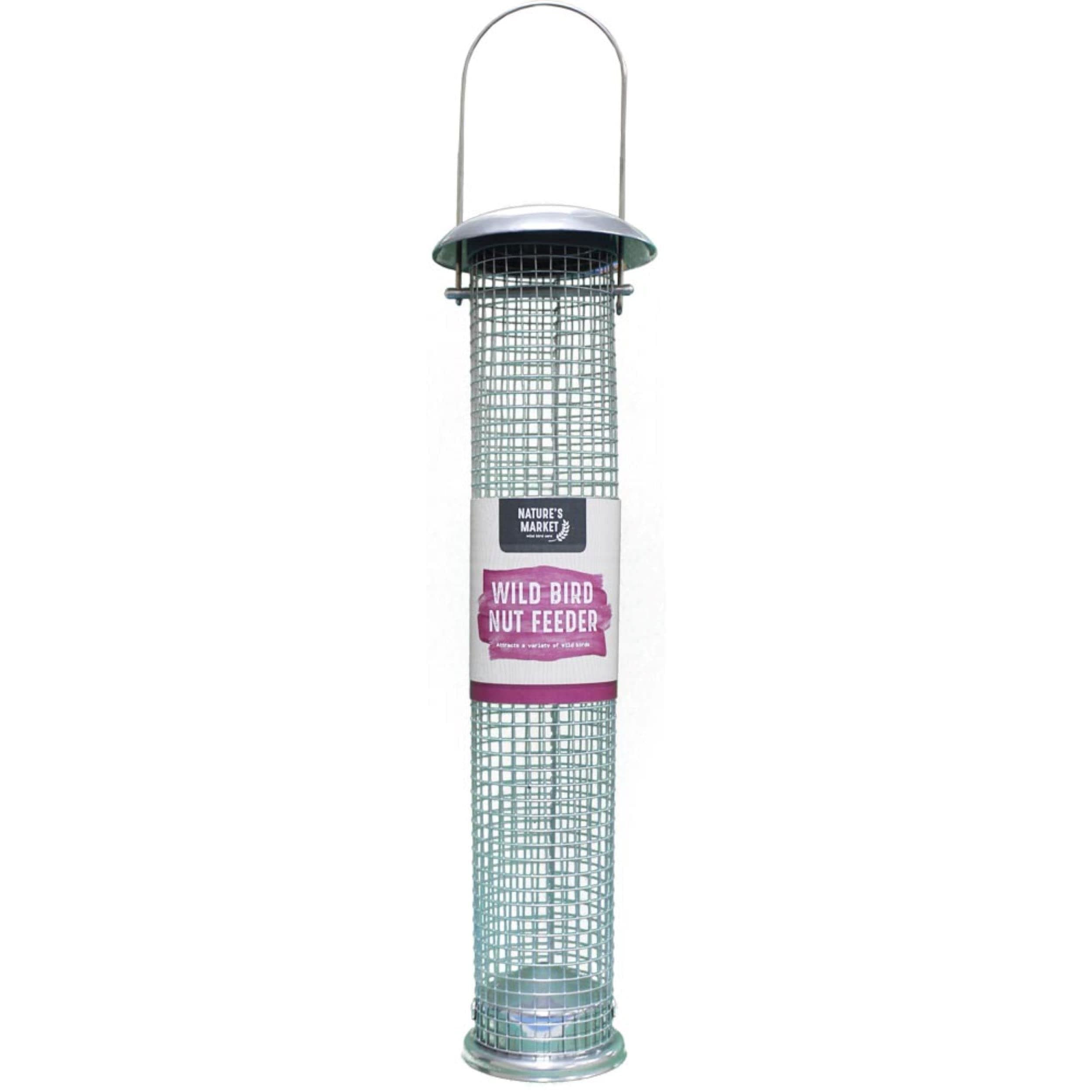 Natures Market 1 x BF019 Large Deluxe Hanging Steel Nut Peanut Bird Feeder