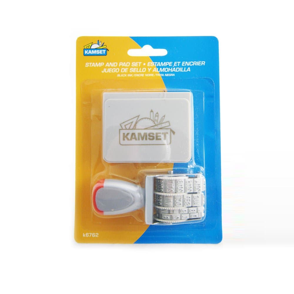 Stamp Pad Set Black Ink Inkpad Rubber Pigment Date Month Year Office Archival !!