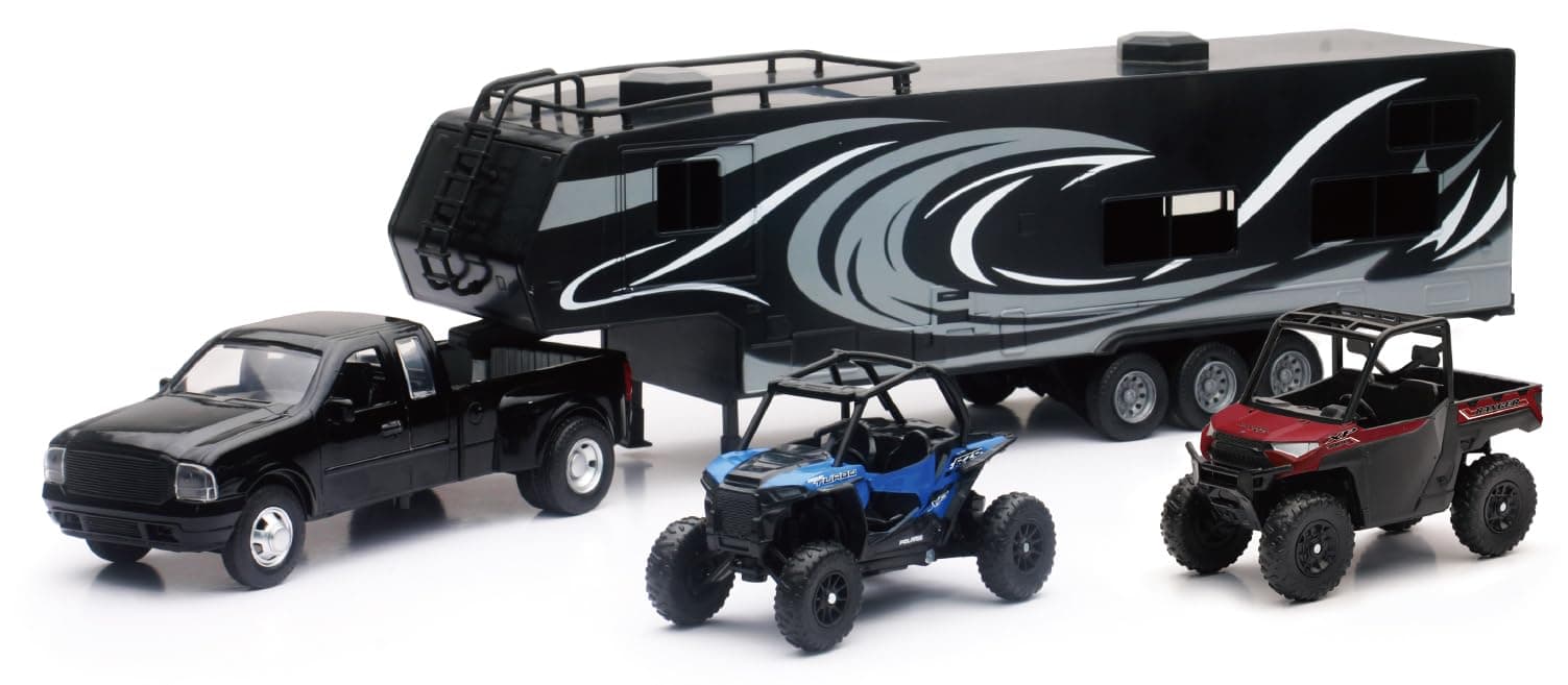 New Ray Toys Die-Cast Replica Ram Dually with Toy Hauler 37046