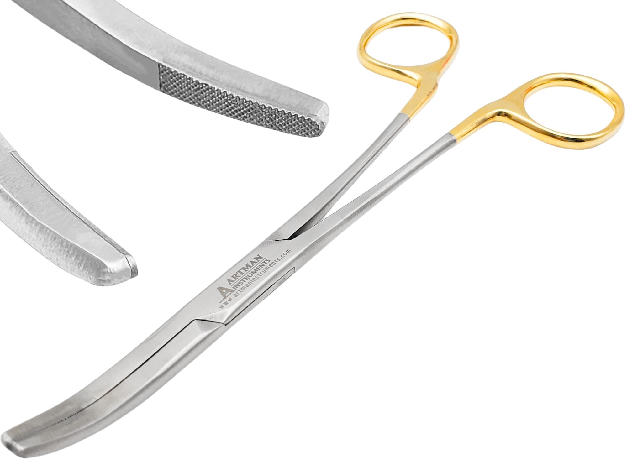 ARTMAN INSTRUMENTS Wynman Dental Crown Gripper Forceps with Tungsten Carbide Inserts Temporary Crown Remover Large Curved Forceps
