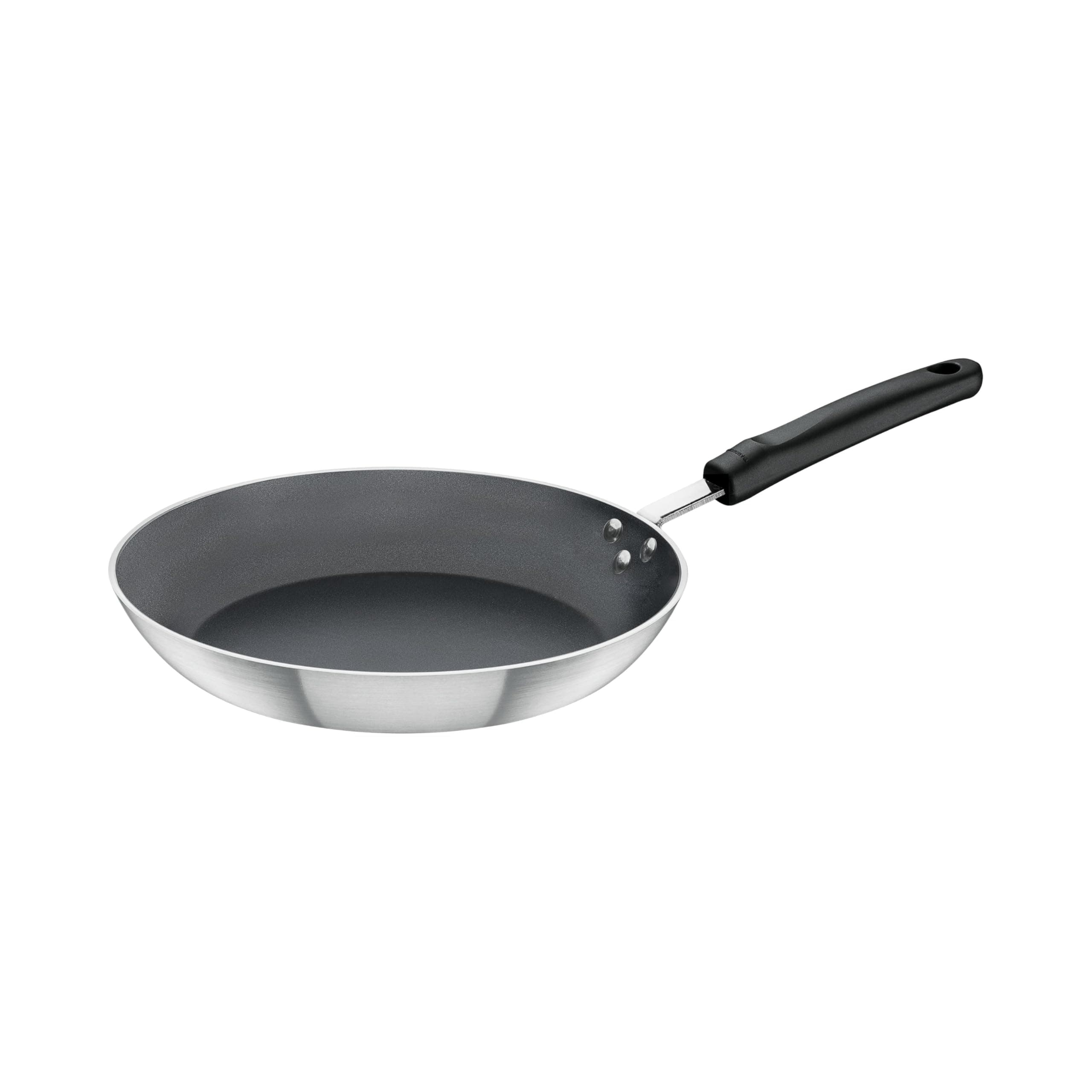 Professional Skillet with Nonstick Inner Coating, Black/Silver, 9.5 inch