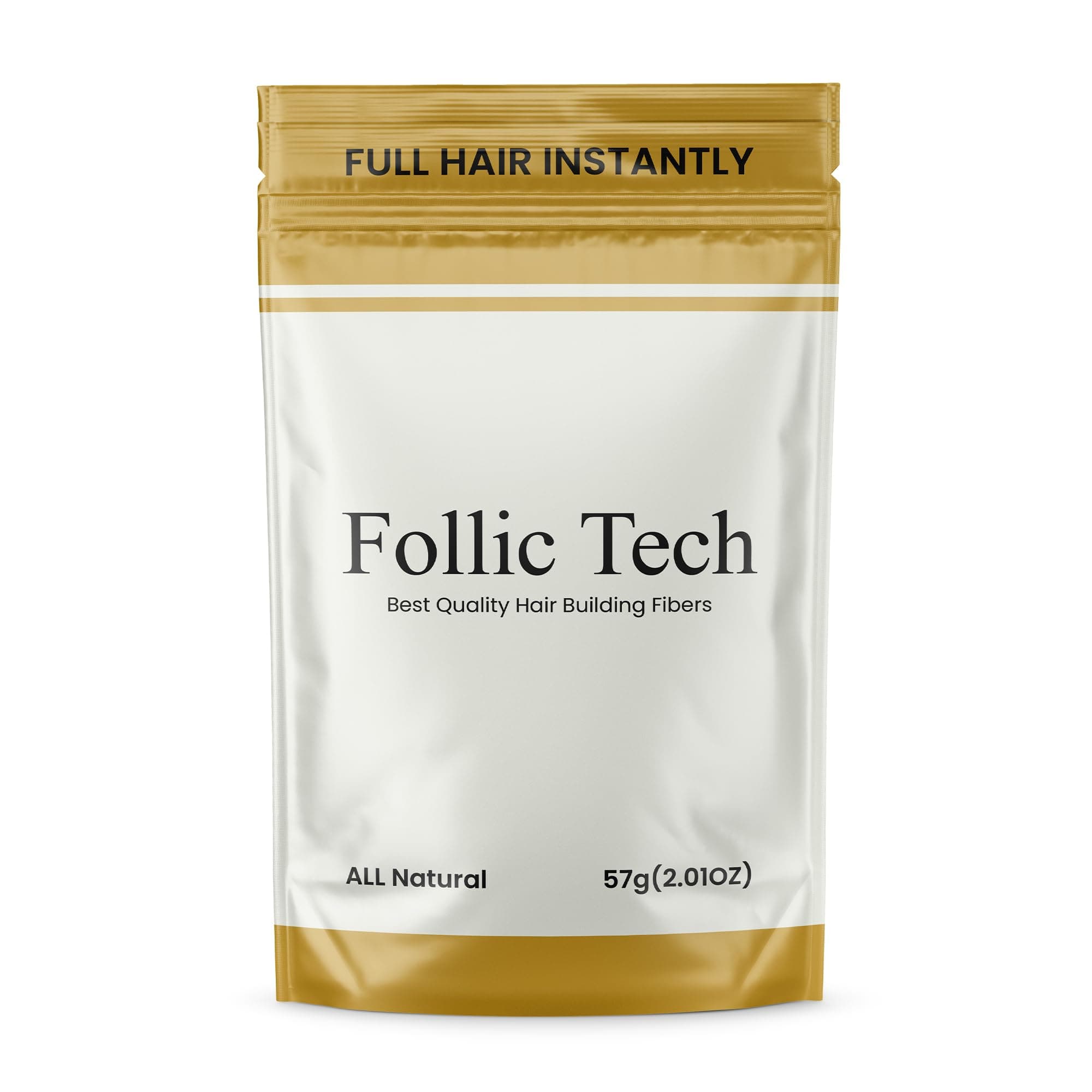 Follic Tech Hair Building Fibers 57 Grams Highest Grade Refill That You Can Use for Your Bottles from Competitors Like Xfusion®, Miracle Hair® (Light Brown)