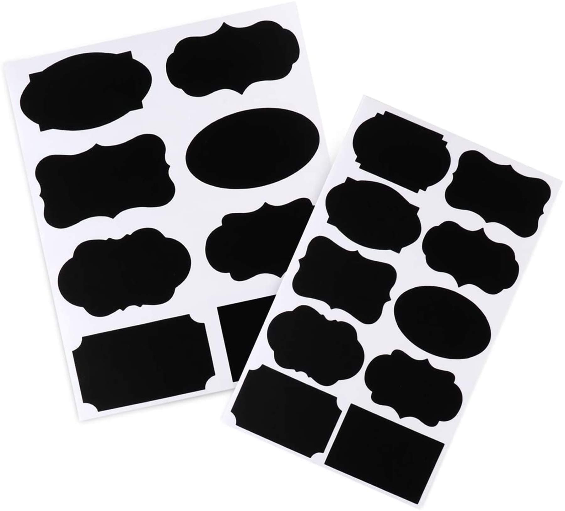1Plusselect 180pcs Waterproof Chalkboard Labels Reusable Blackboard Sticker Kit for Jars Glass Bottles Kilner Wine Pantry Storage