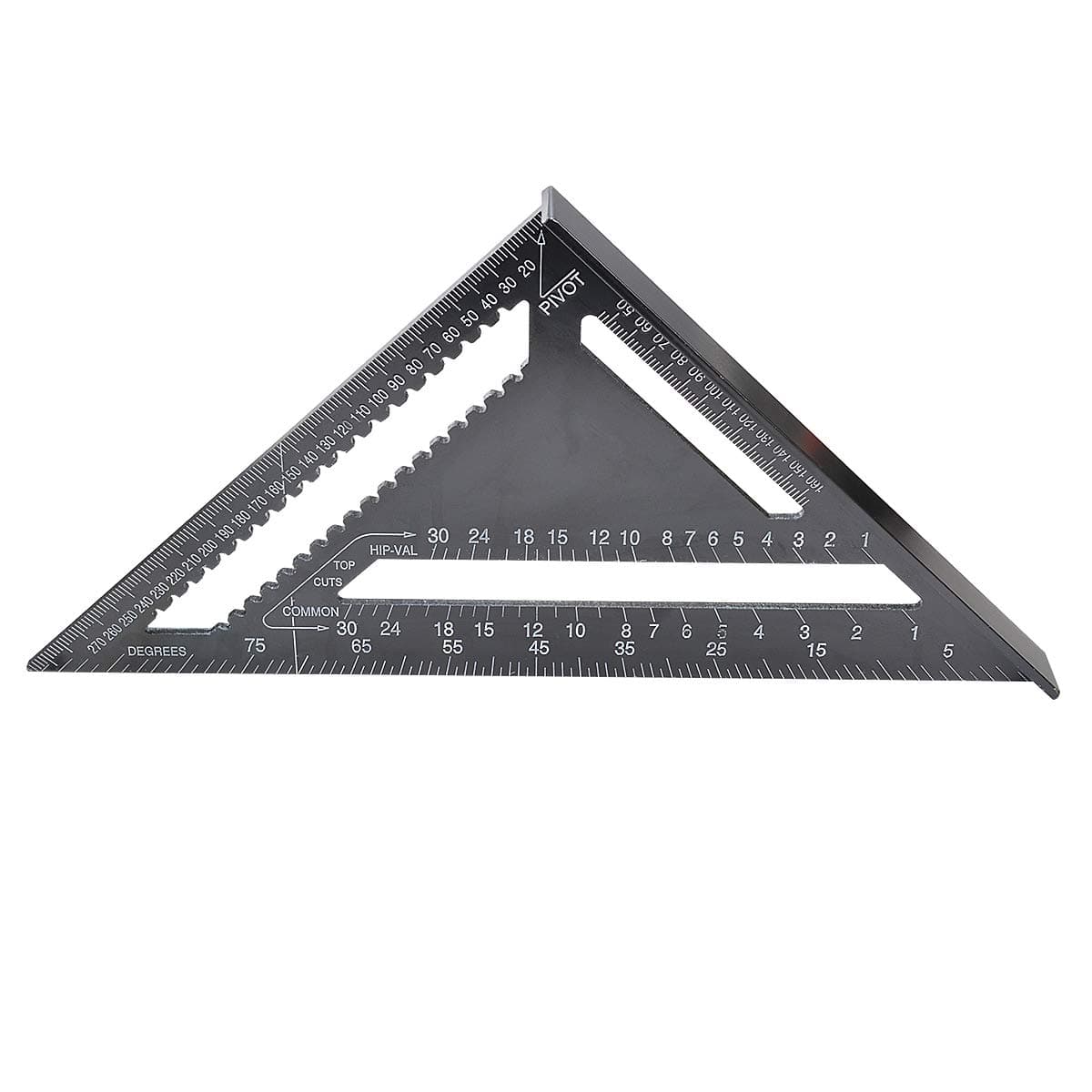 KATUR 12 Inch Johnny Square, Premium Rafter Square, Aluminum Rafter Carpenter Triangle Square Measuring Layout Tool (12 Inch)