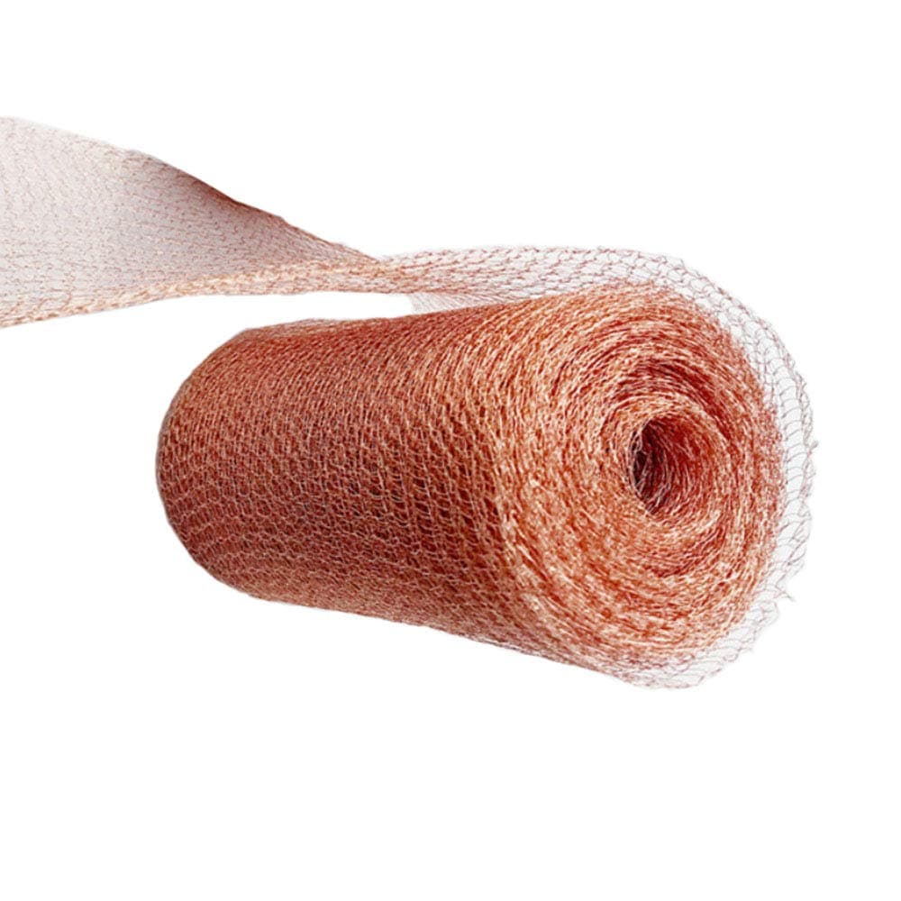TSKDKIT Pure Copper Mesh Slug Buster Net Rodent Pest Control Snail Stopper Mesh Rat Wire Plant Protector Insect Control Copper Netting for Garden, Home, Distilling (6m x 12.5cm)