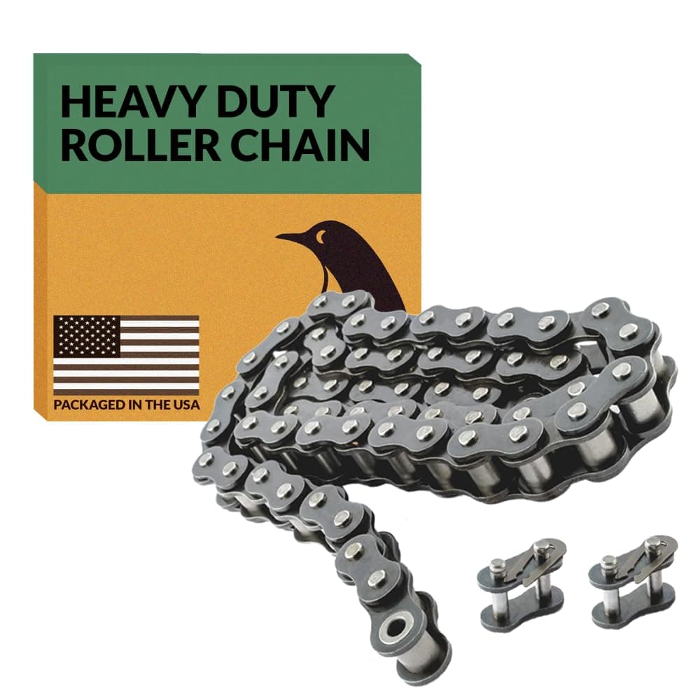 PGN #60 Heavy Duty Roller Chain - 10 Feet + 2 Free Connecting Links - #60H - 159 Links