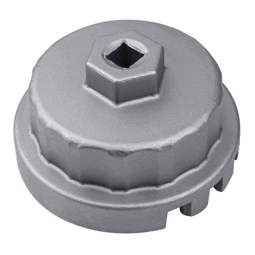 Heavy Duty Oil Filter Wrench for Toyota,Lexus,RAV4,Camry,Tundra, Highlander, Sienna and More-Cup Style Oil Filter Cap Removal Socket Tool for 2.5-5.7L Engine with 64mm Cartridge Style Oil Filter