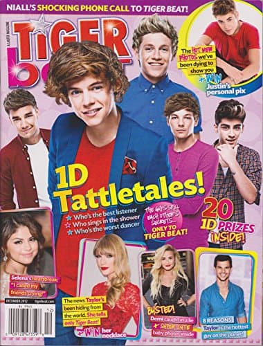 Tiger Beat Magazine - December 2012 - One Direction - Justin Bieber - Selena Gomez - Taylor Swift - Posters & Pin-Ups Inside