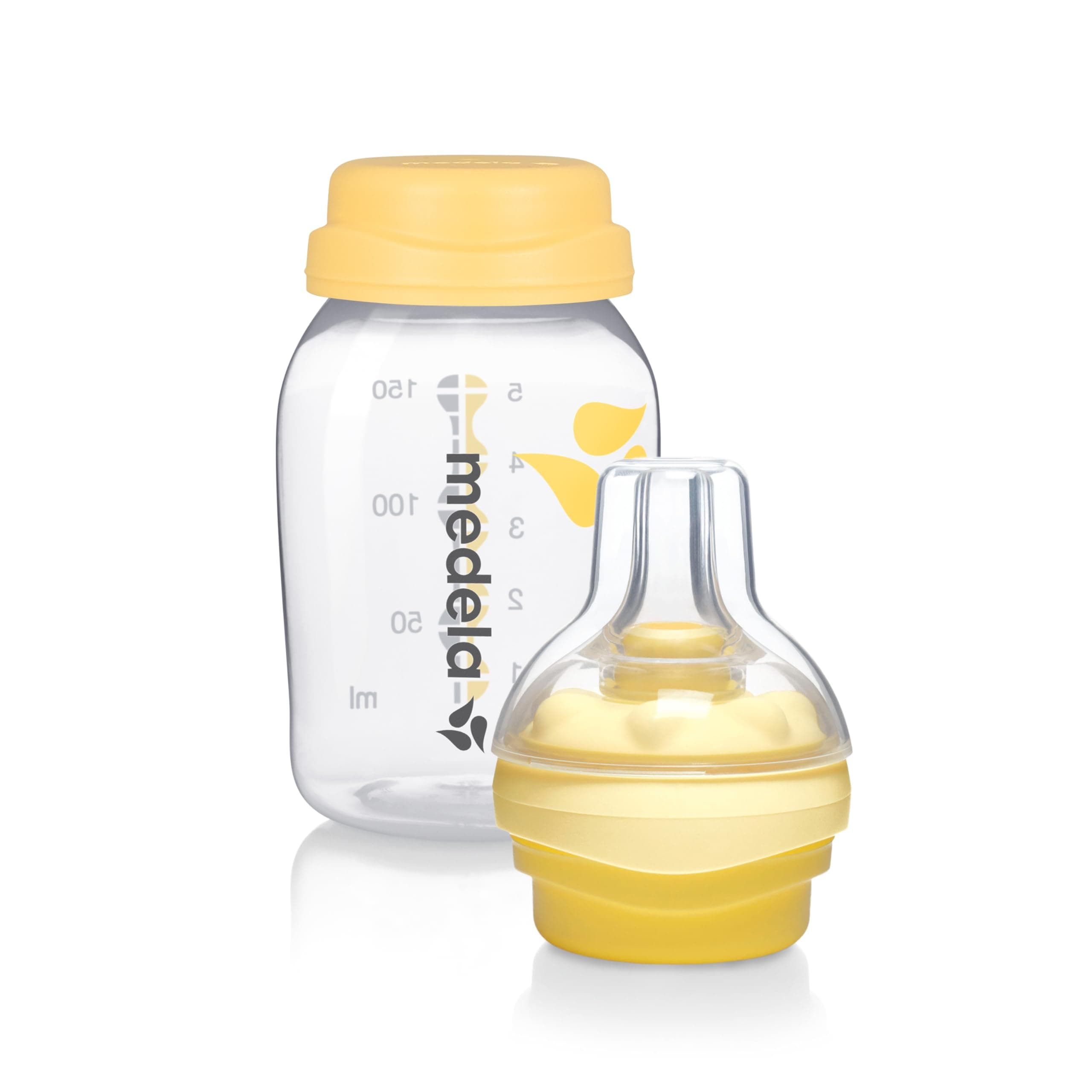 Medela Calma teat with baby bottle 150 ml, for newborns 0-6 months, 0m+, made of silicone, specially designed to support breastfeeding
