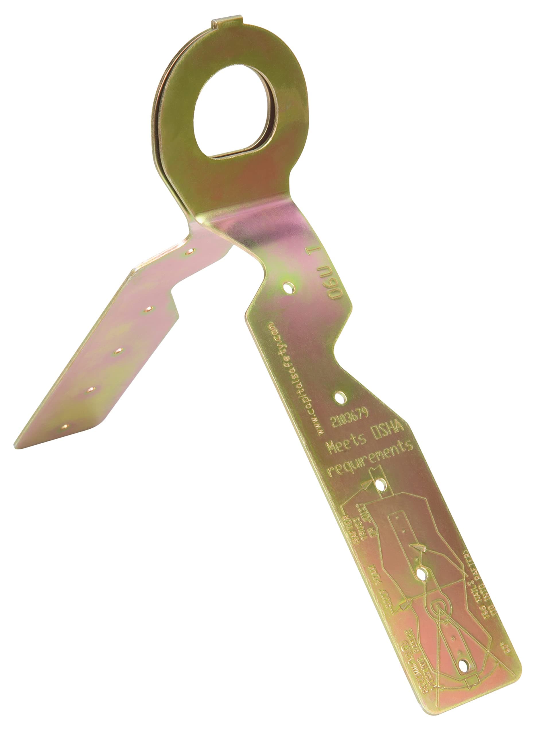 Protecta PRO 2103680 Knock-Down Disposable Roof Anchor, for Flat Or Sloped Wood Roofs, with Stamped D-ring and Fasteners, 12-Pack