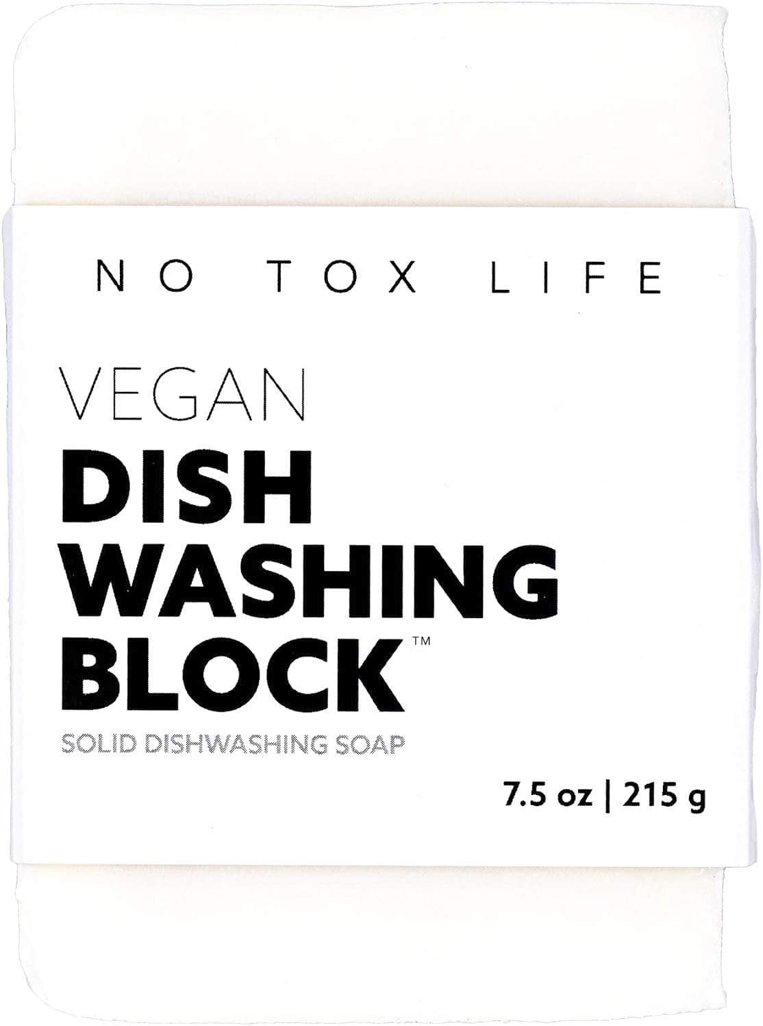 No Tox Life Dish Washing Block Soap - Free of Dyes and Fragrance - Zero Waste