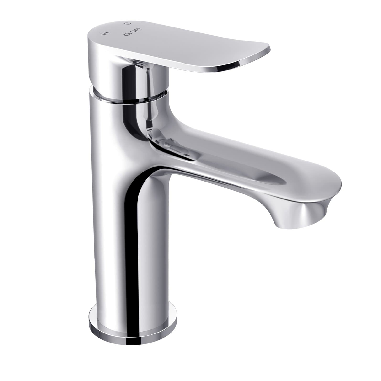 CLOFY Bathroom Sink Tap Chrome with Full Copper Design Sink Faucet Washbasin Single Lever Sink Mixer Tap, Basin Mixer tap with Hose