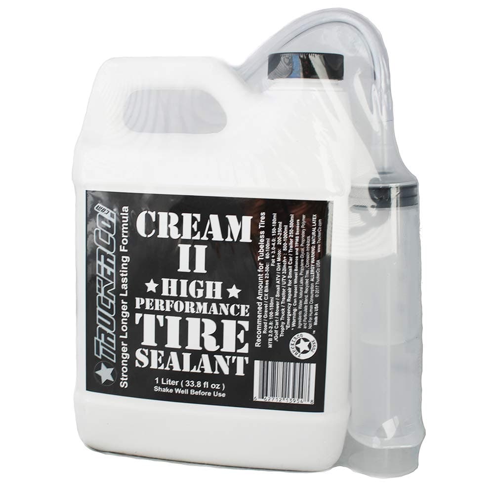 Cream 2 II Tubeless Tire Sealant TruckerCo High Performance 1 Liter/Quart