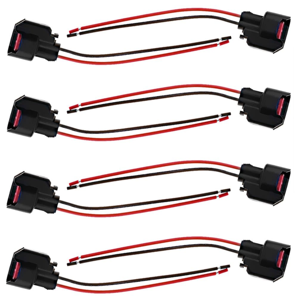 8 Pack Fuel Injector Kits Pigtail Connector Replacement for Ford F Series 150 1999-2016 250 1999-2013 Crown Victoria 1999-2011 Mustang 2002-2013, EV6 EV14