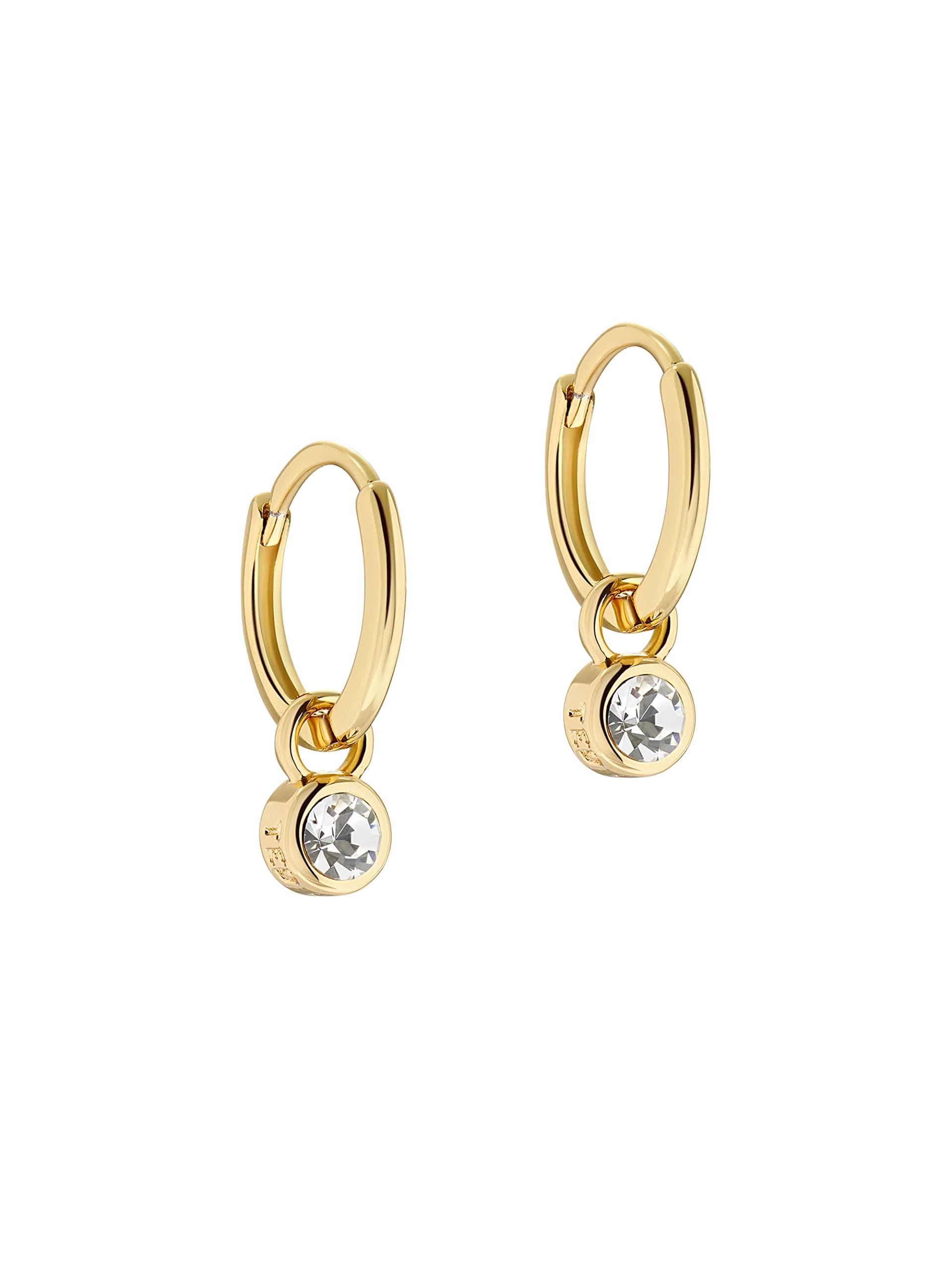 Sinalaa Crystal Huggie Hoop Earrings For Women
