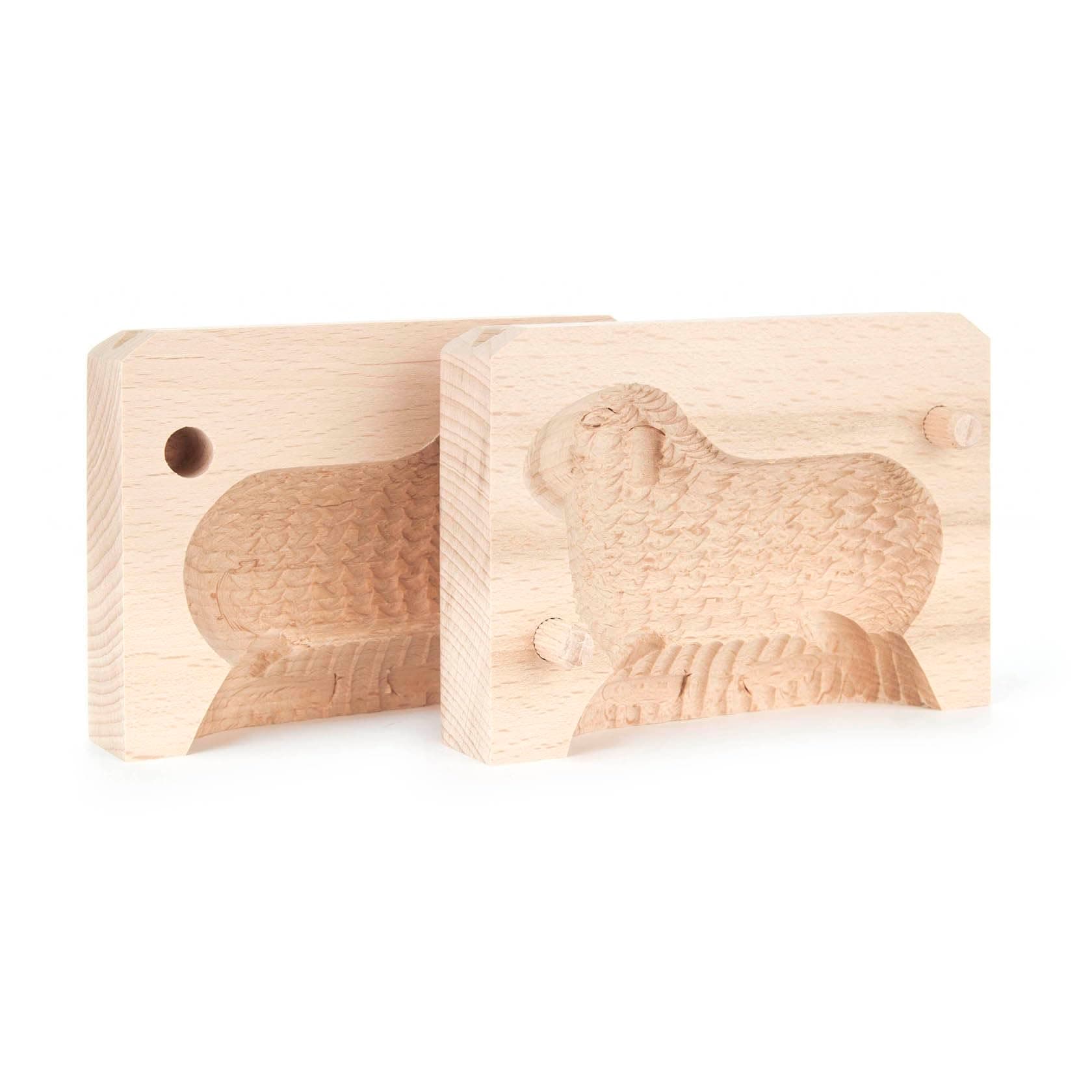 Pinnacle Peak Trading Company Lamb Wood Easter Butter Mold Made in Germany