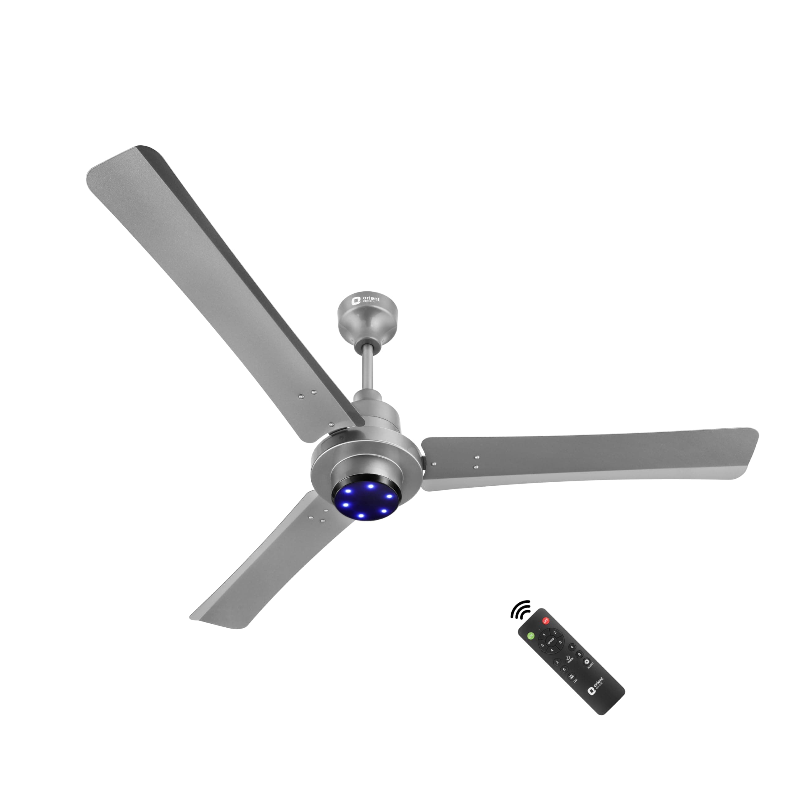 Uniquely Designed I Tome Pro 1200 mm BLDC Ceiling Fan with Remote | BEE 5-Star Rated Energy Efficient Fan | High Air Delivery, 3 Years Warranty by Orient - Space Grey