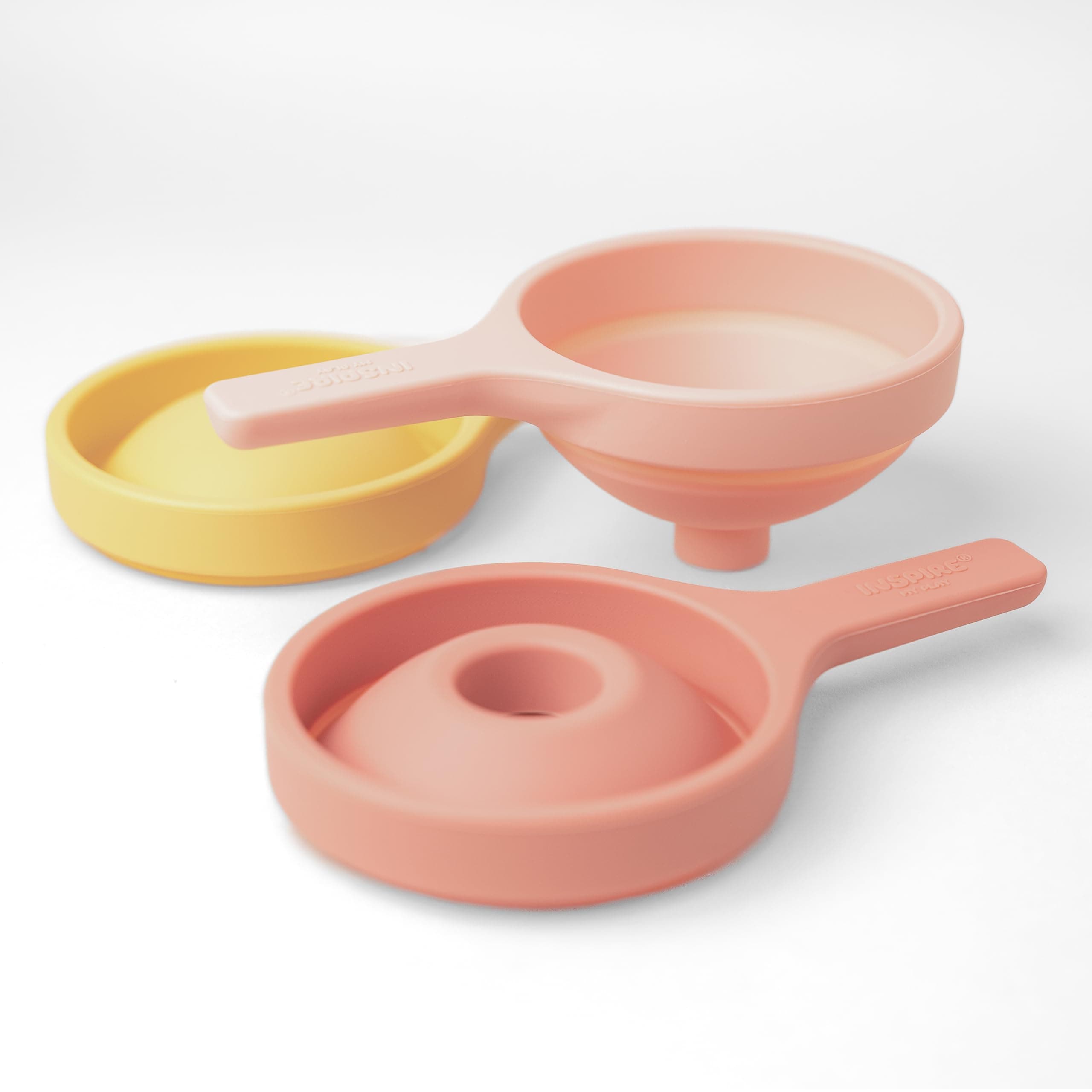 Inspire My Play 3 x Coral Funnels for Kids - Funnel set for Children - Sensory Toys and Accessories for Messy Play