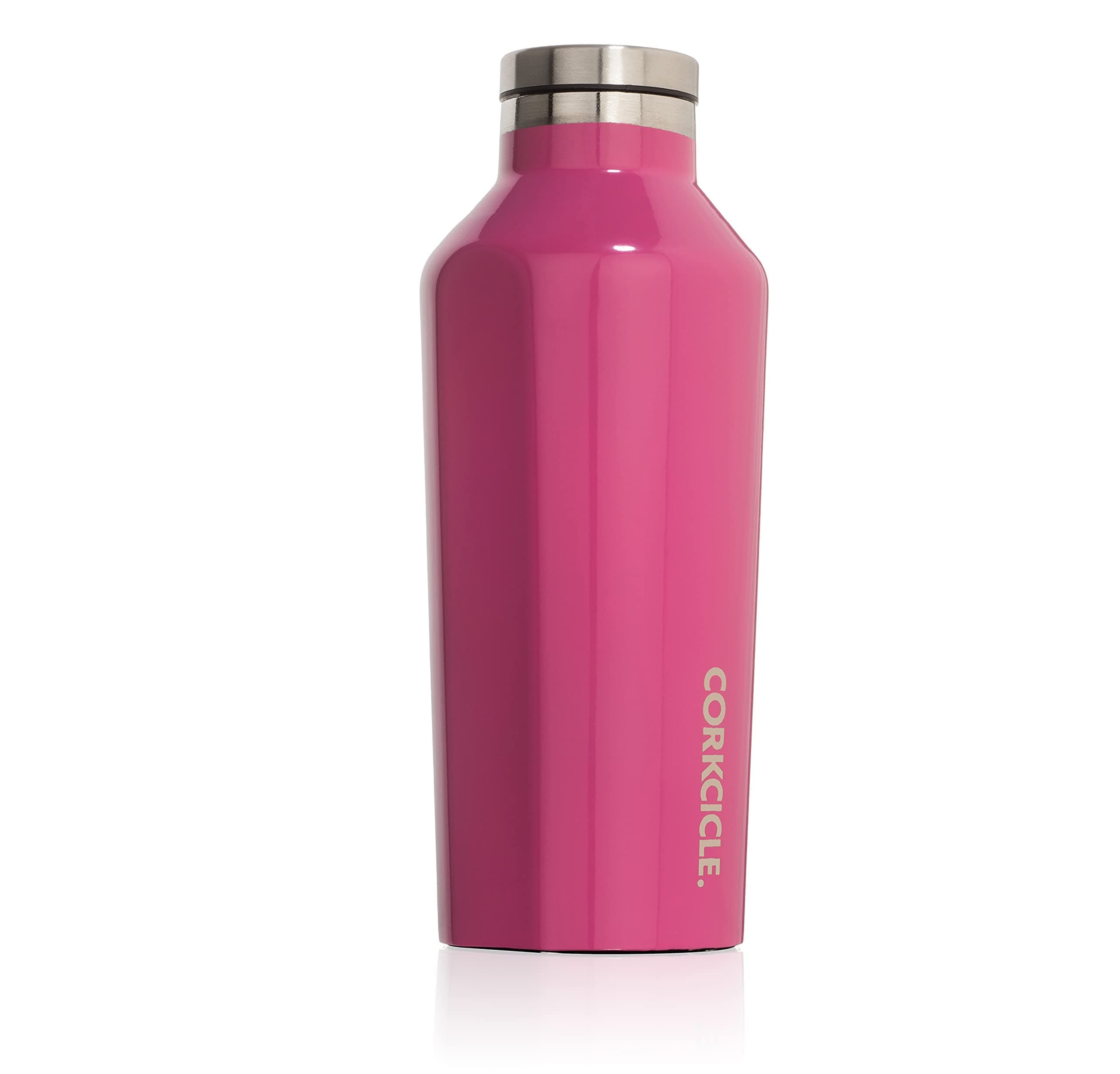 Corkcicle Canteen Classic Collection-Water Bottle & Thermos-Triple Insulated Shatterproof Stainless Steel, 9 oz, Gloss Pink