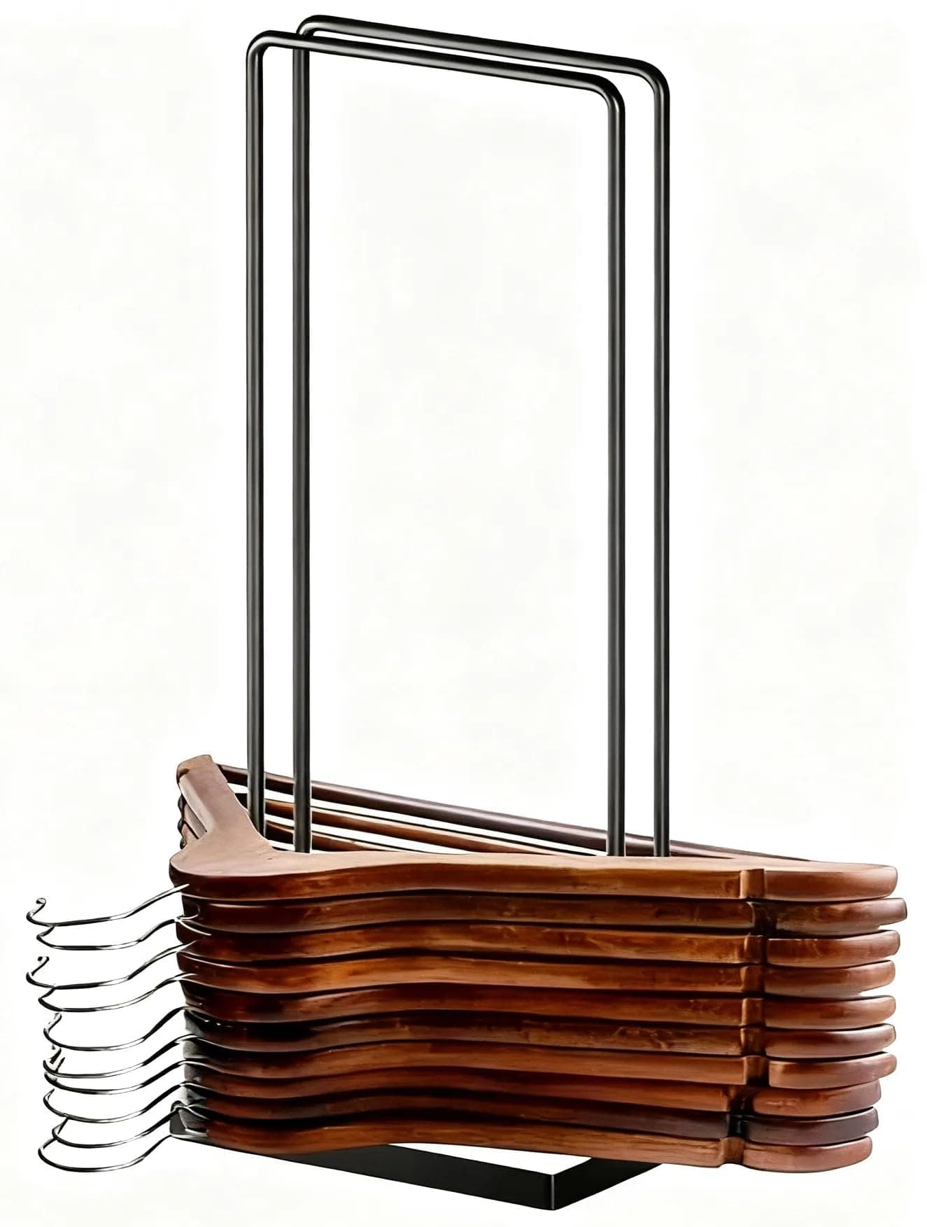 Hanger Organizer Stacker, Clothes Hanger Holder for Closet Laundry Room, Hangars Stacker Hold up 110 Wire Hangers for Storage Organizer, Hanger Rack Stand for Adult Child Velvet Pants Hangers