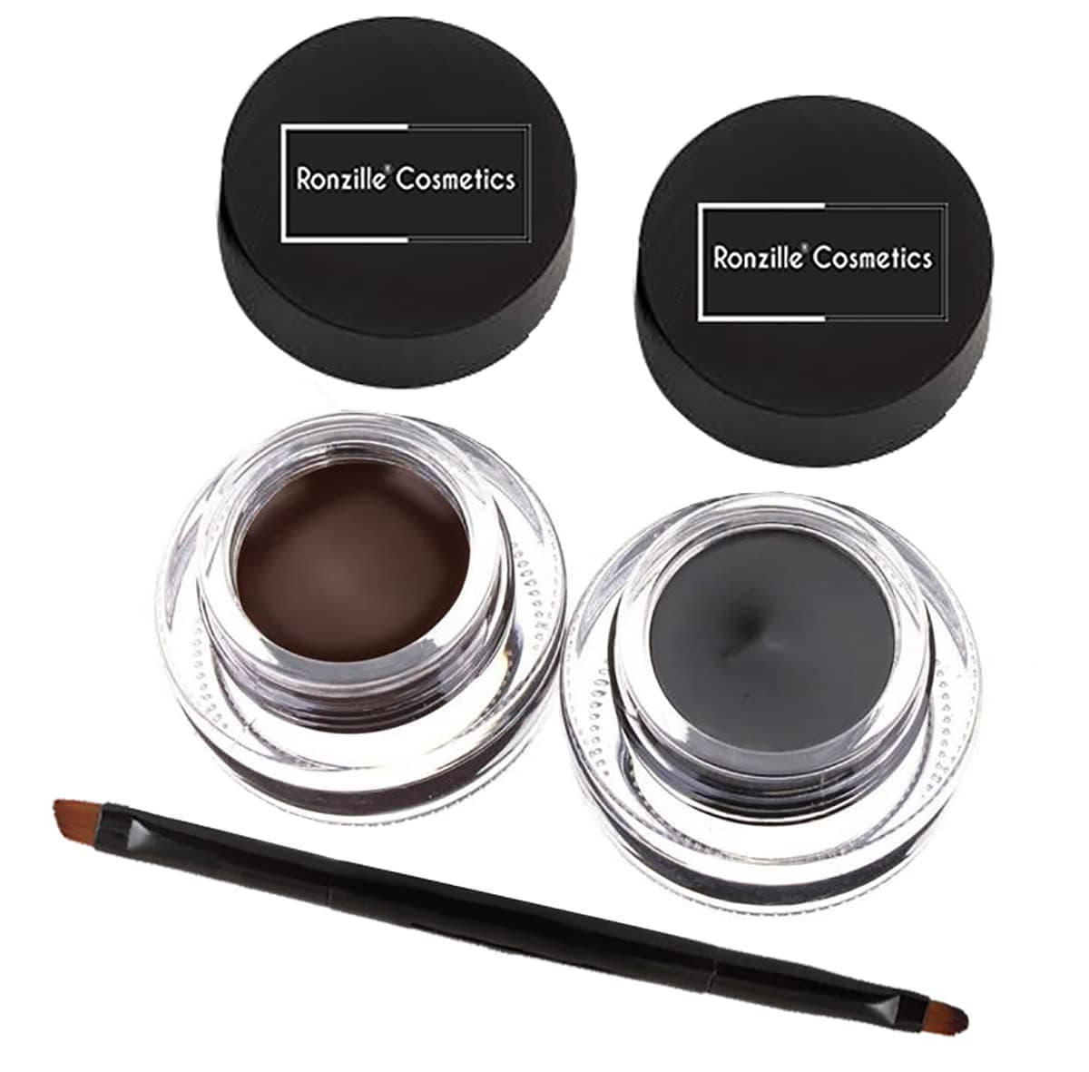 Black & Brown 2 In 1 Waterproof & Smudge Proof 24Hrs Gel Matte Eyeliner/Gel Kajal 6 G (Black, Brown)