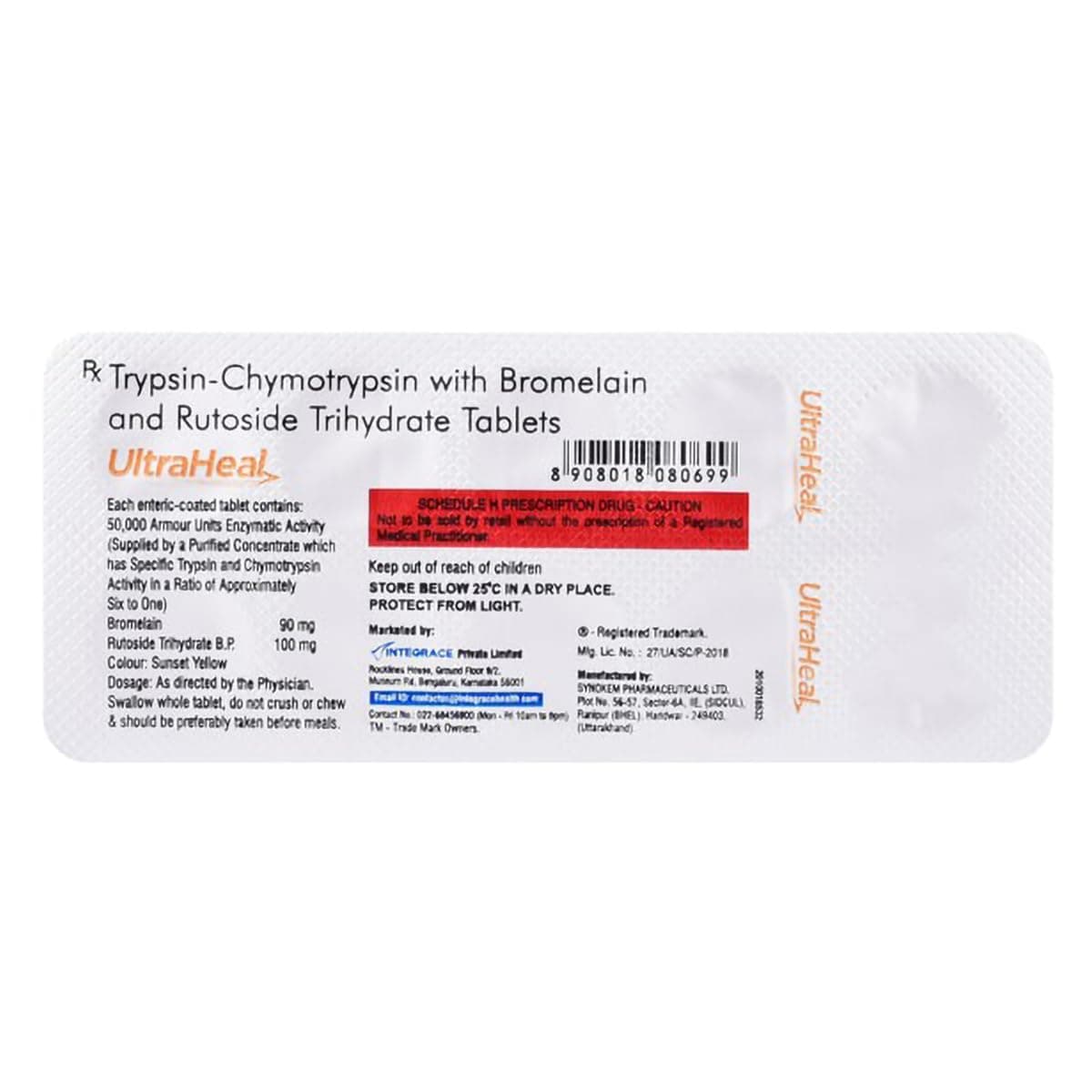 Ultraheal 50000/90/100 - Strip of 10 Tablets