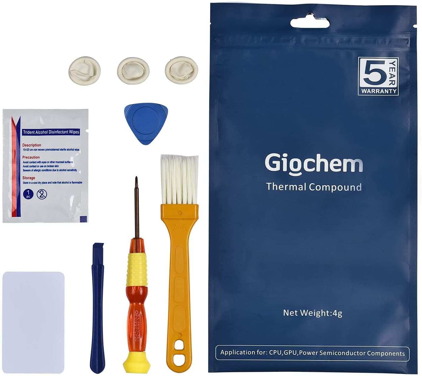 CPU Cleaning Kit Thermal Grizzly Kryonaut Thermal Grease Paste 1.0 Gram with All Pro-Installer Kit ,Purchased from Shenzhen Dirise Technology Co LTD